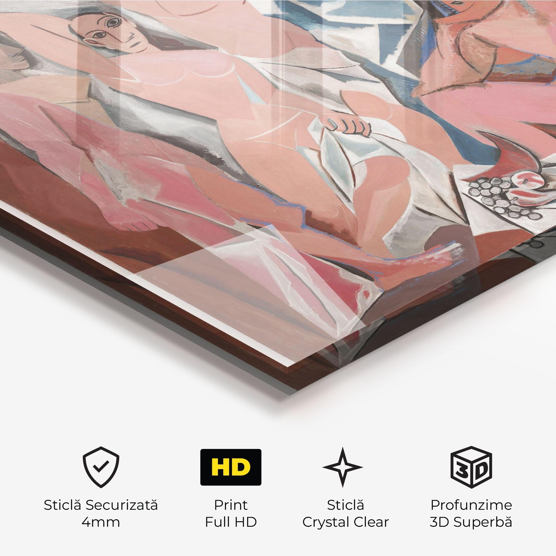 Tablou Sticla Les Demoiselles mockup 3