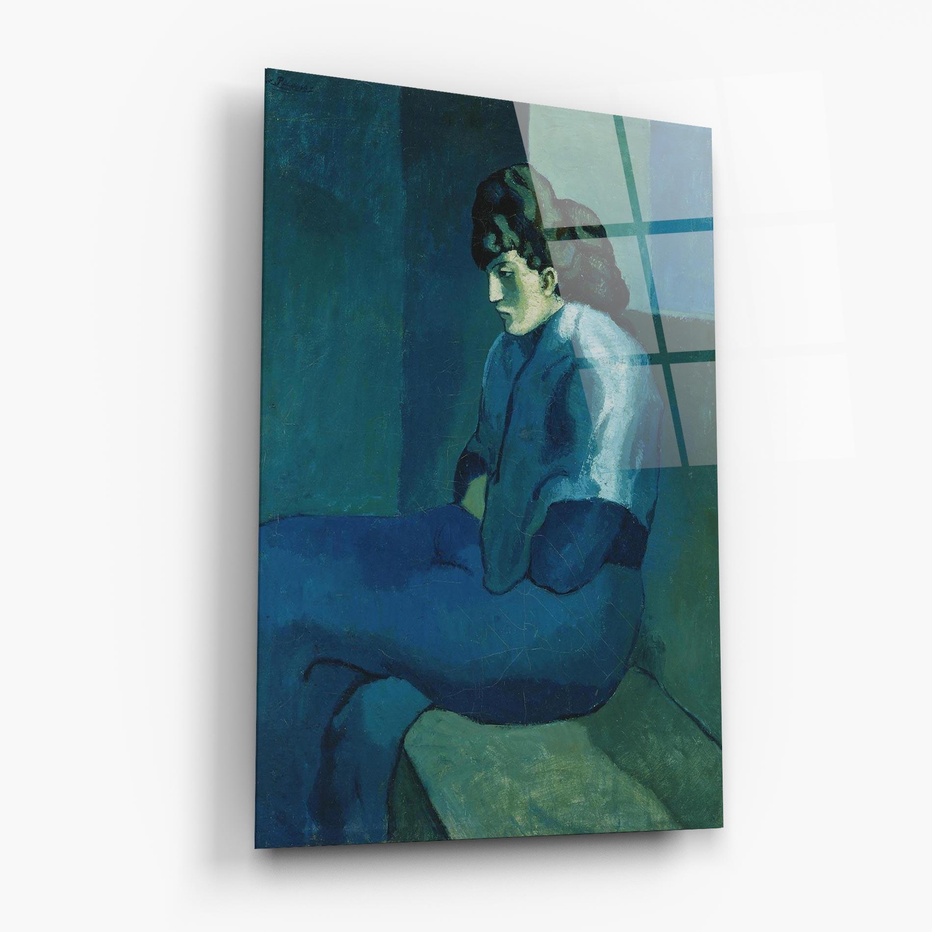 Tablou Sticla Femme Assise mockup 6