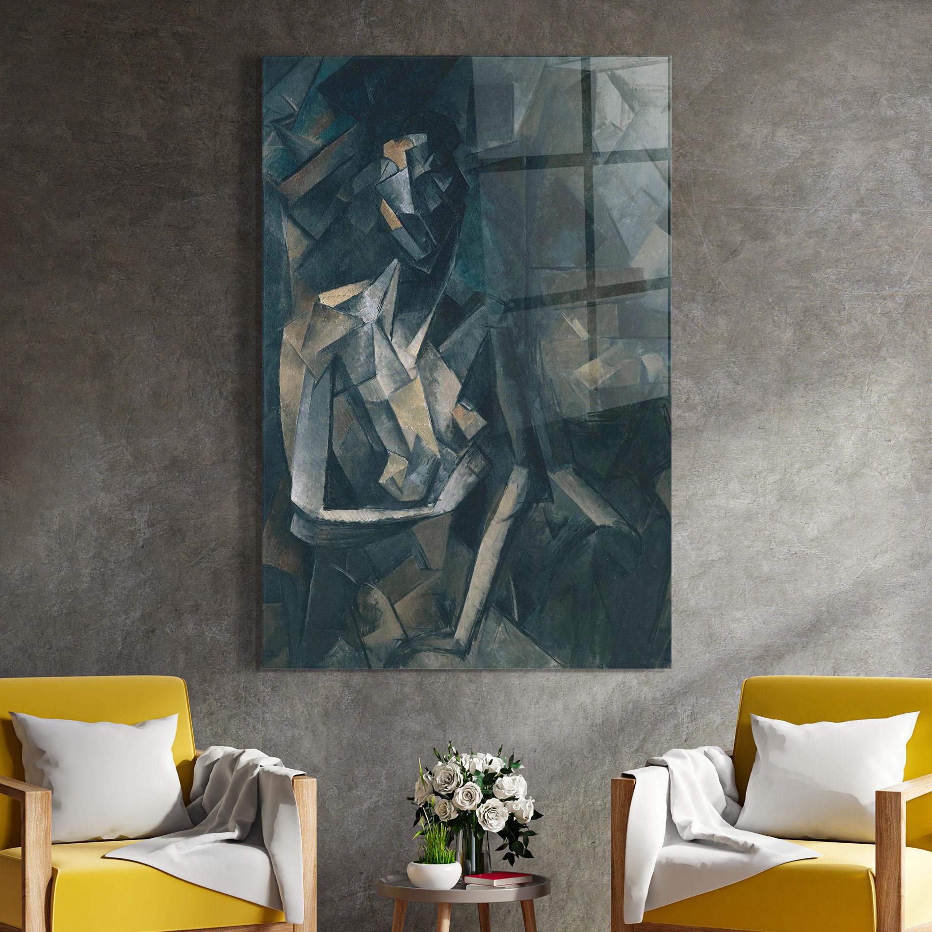 Tablou Sticla Dans Un Fauteuil mockup 4