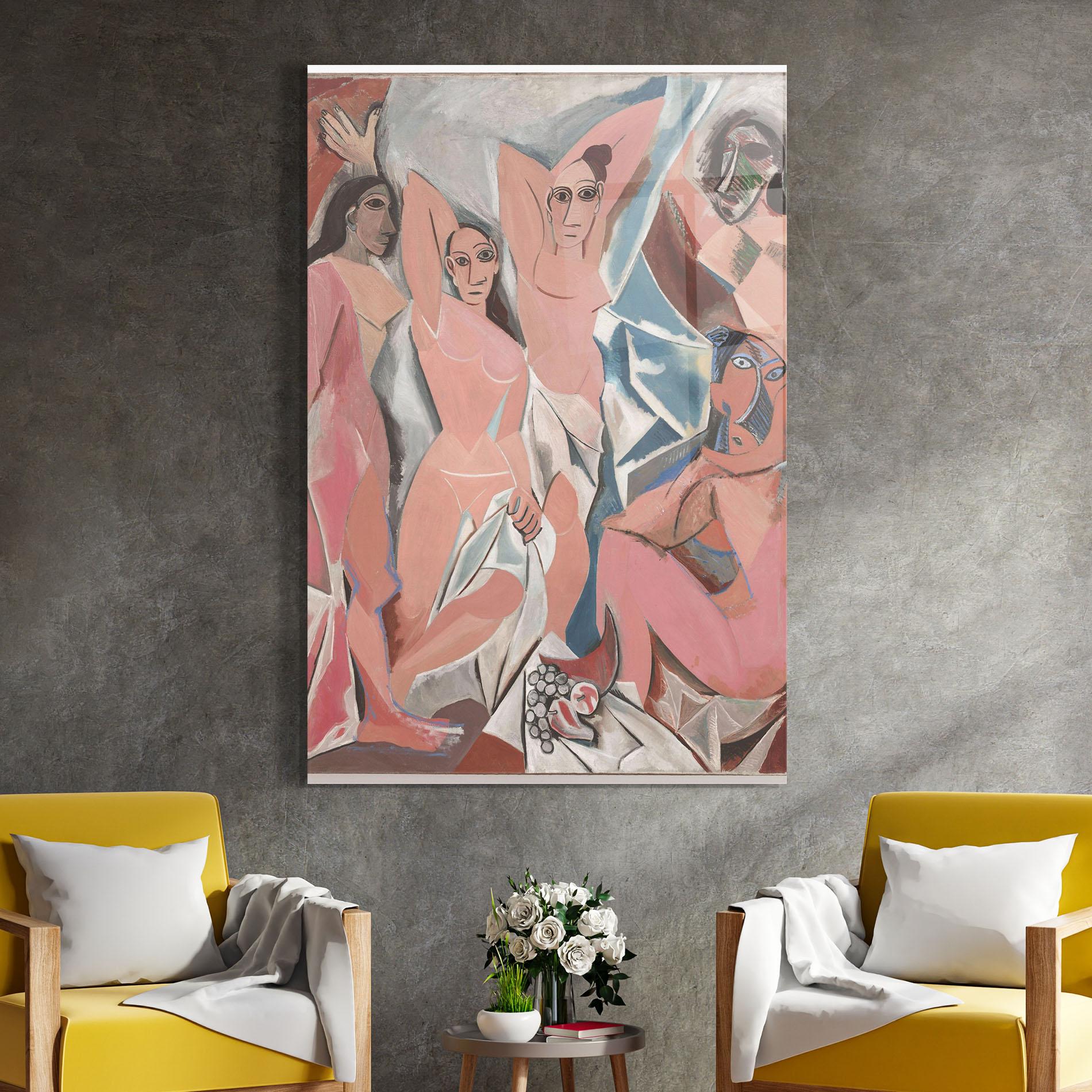 Tablou Sticla Les Demoiselles mockup 4