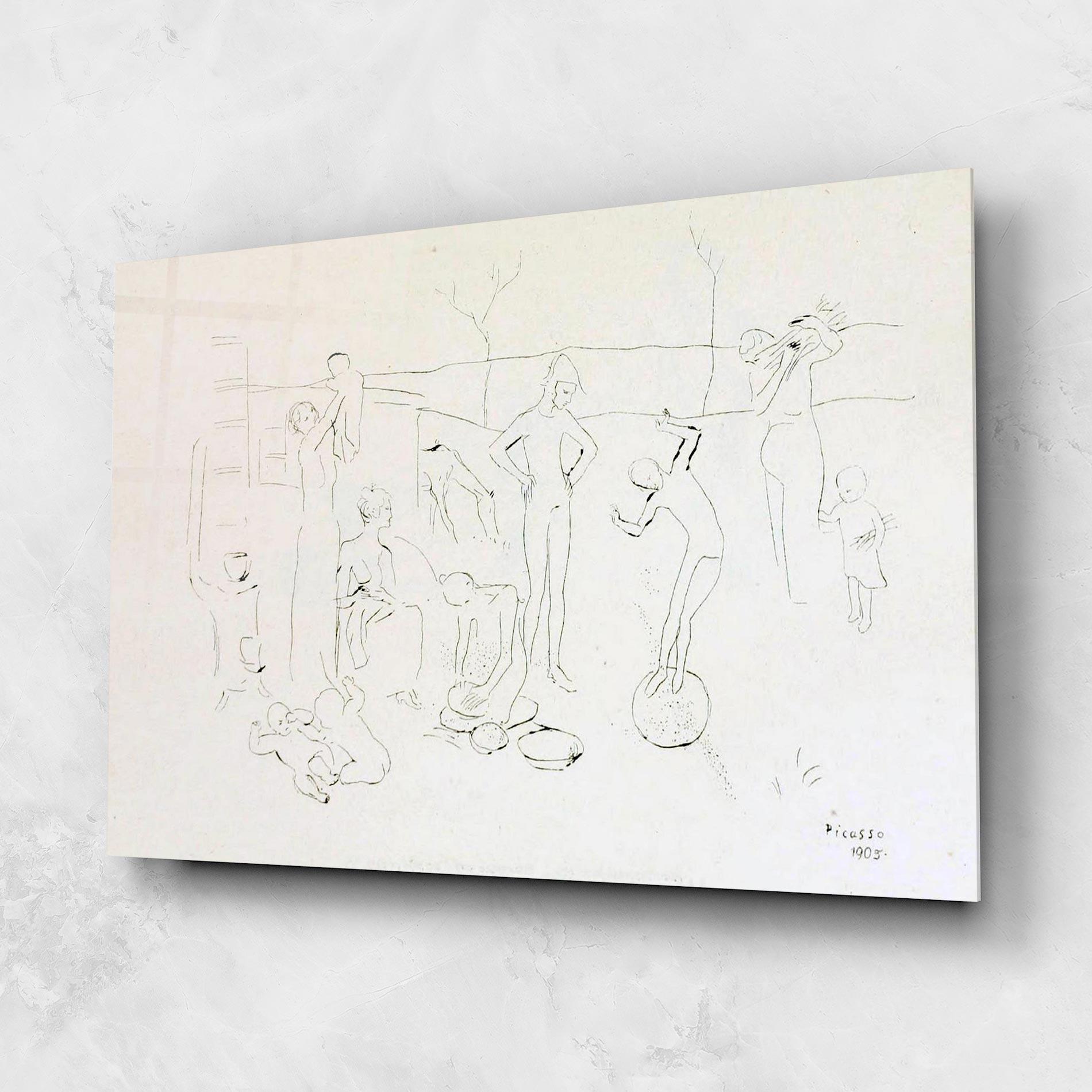 Tablou Sticla The Acrobats mockup 1