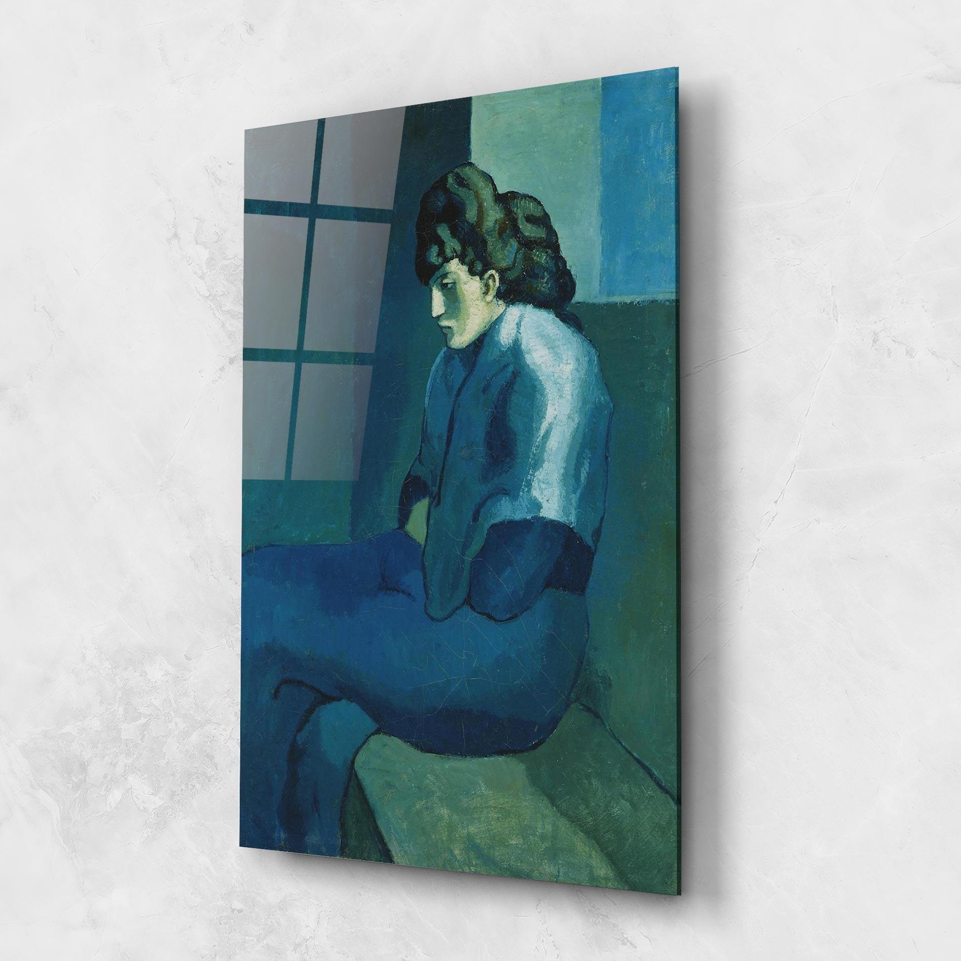 Tablou Sticla Femme Assise mockup 1