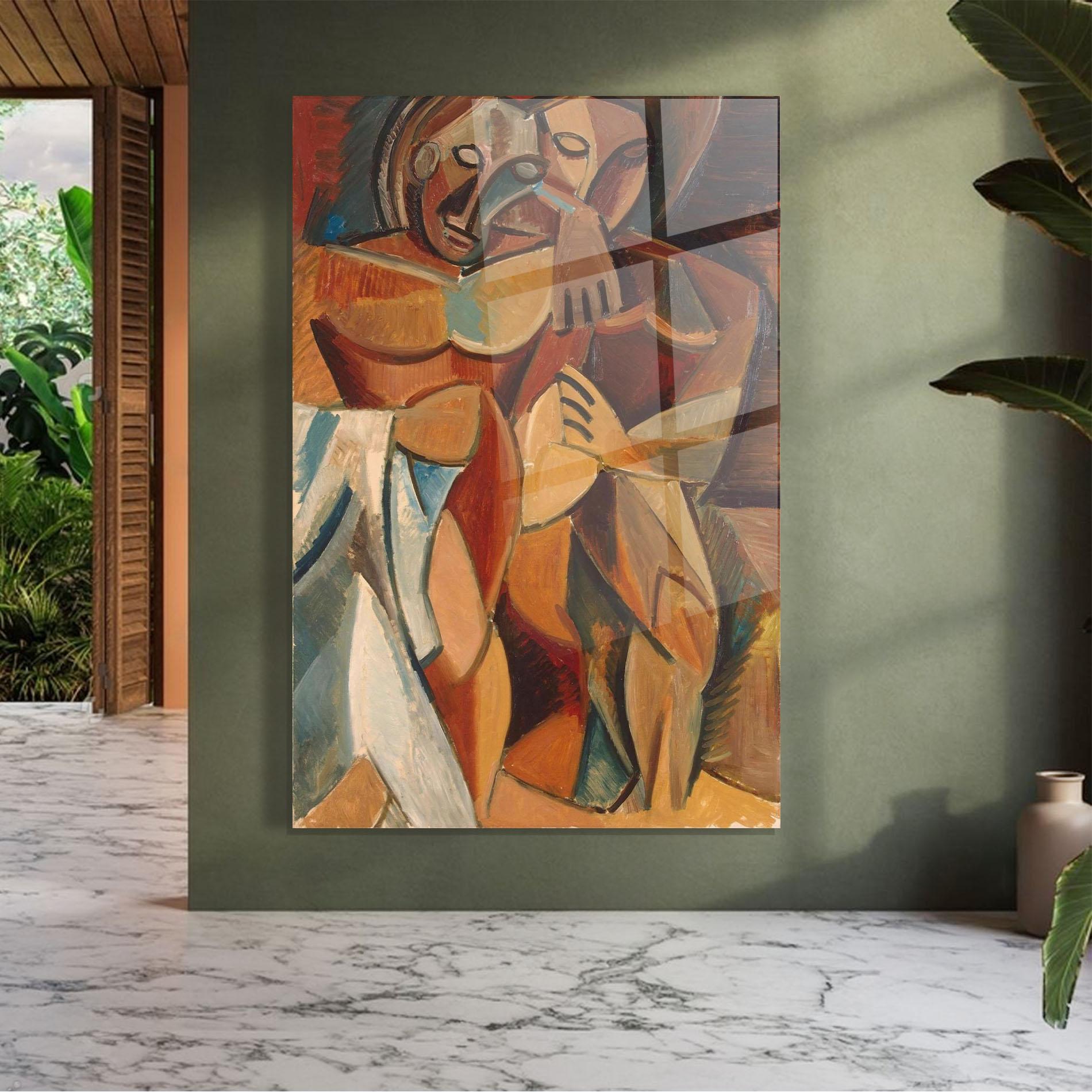 Tablou Sticla Friendship Two Nudes mockup 7