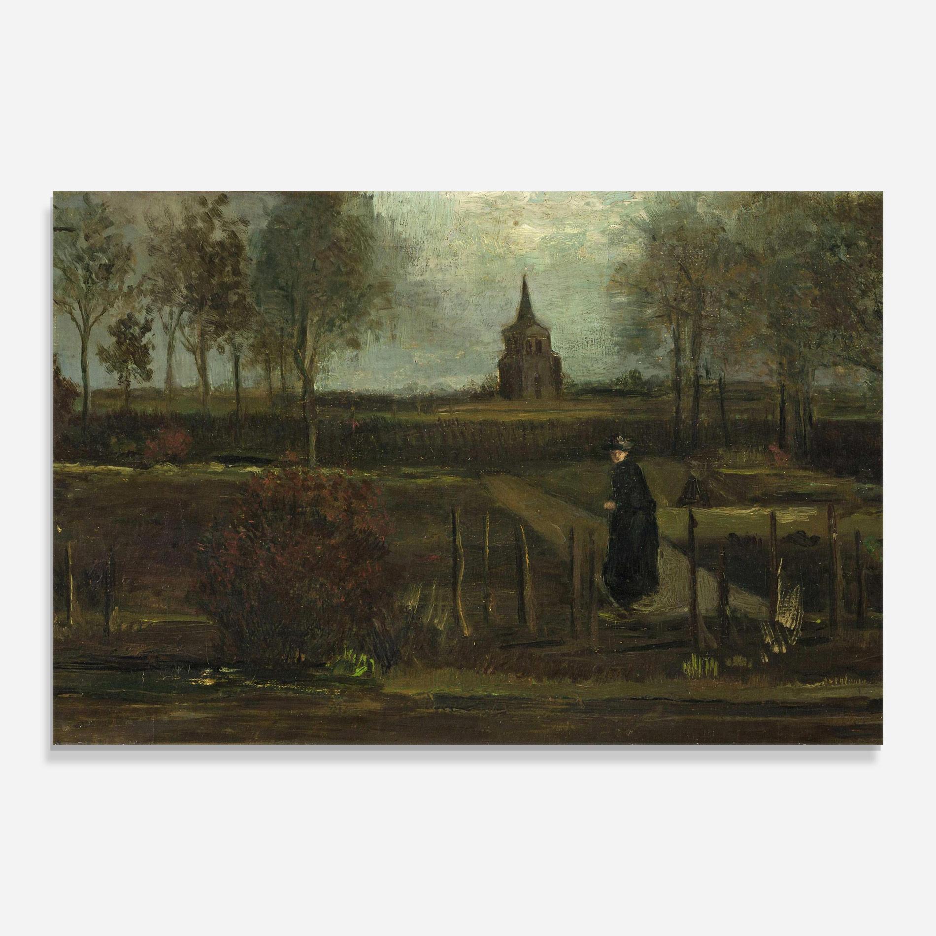 Tablou Sticla Garden At Nuenen mockup 0