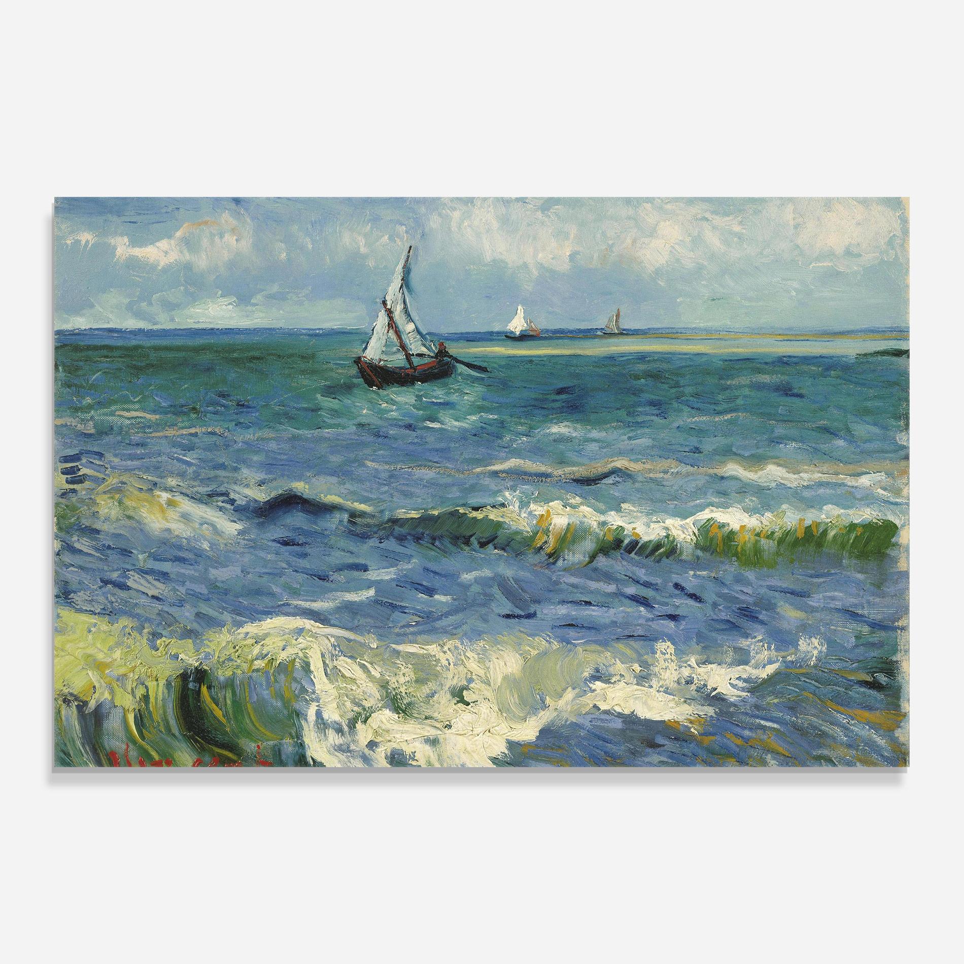 Tablou Sticla Zeegezicht Saintes Maries mockup 0