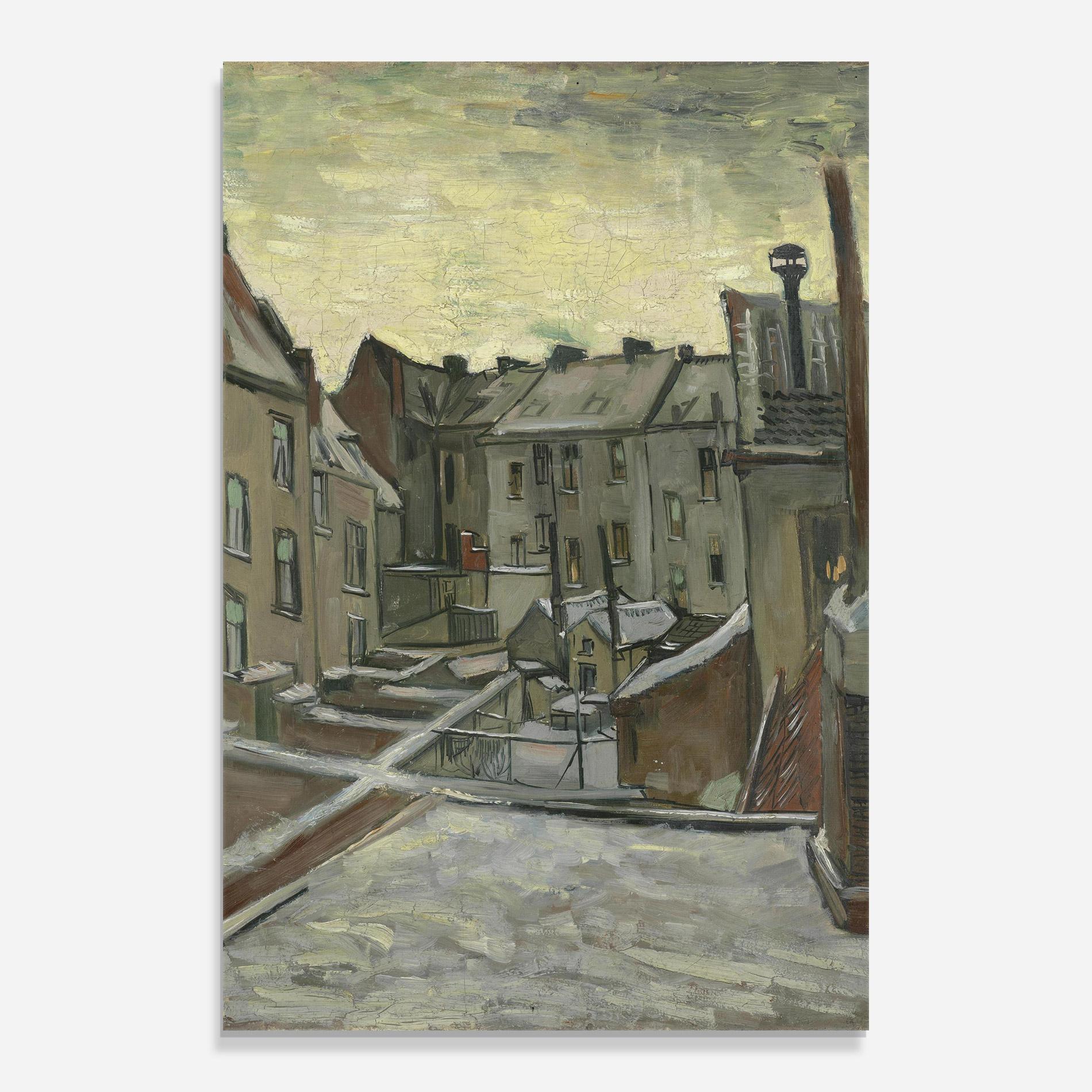 Tablou Sticla Achterkanten Van Huizen mockup 0