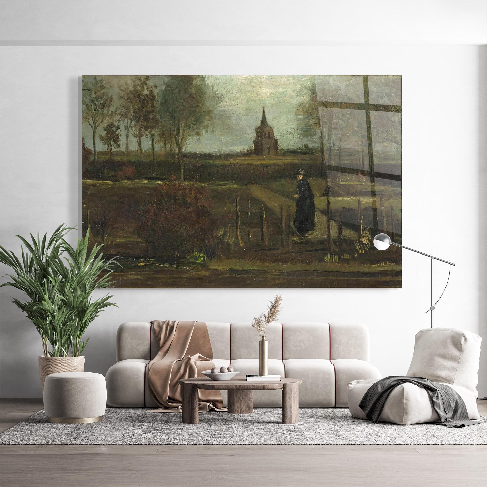 Tablou Sticla Garden At Nuenen mockup 9