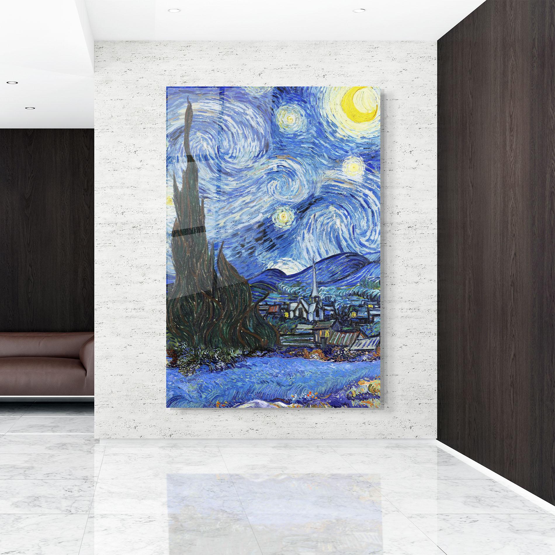 Tablou Sticla Starry Night Art mockup 9