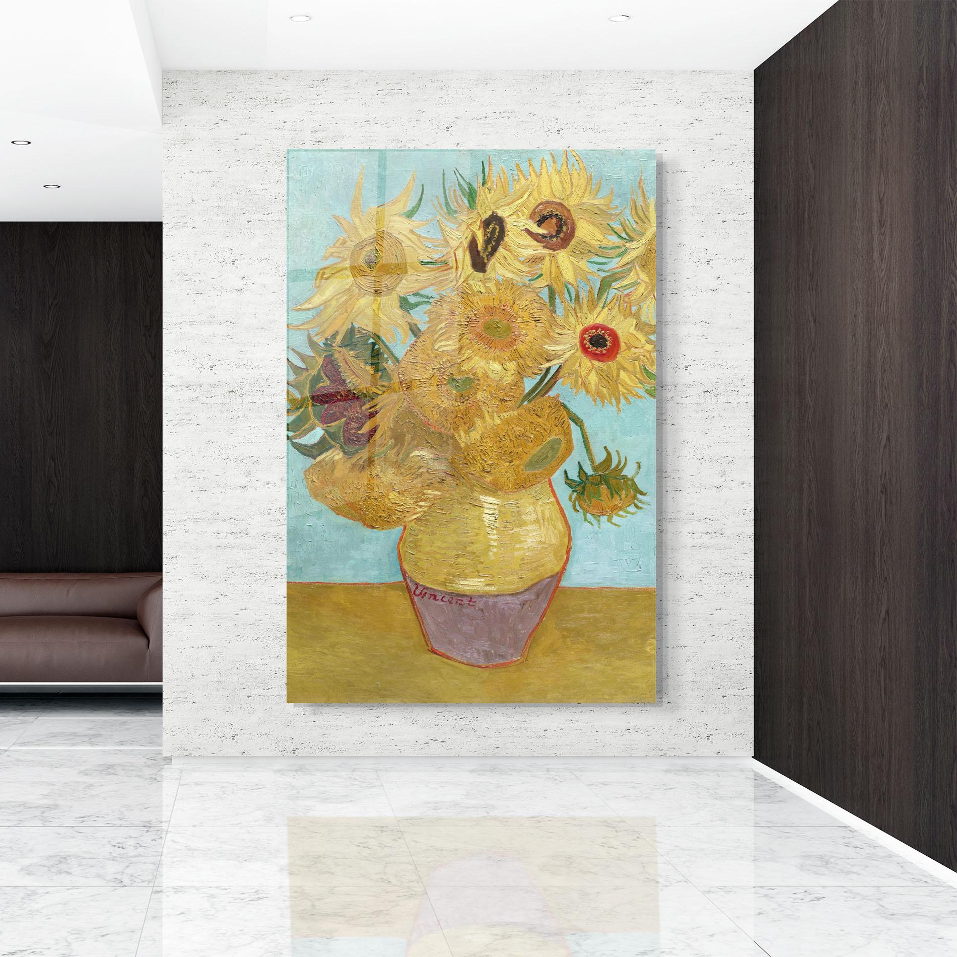 Tablou Sticla Twelve Sunflowers mockup 9
