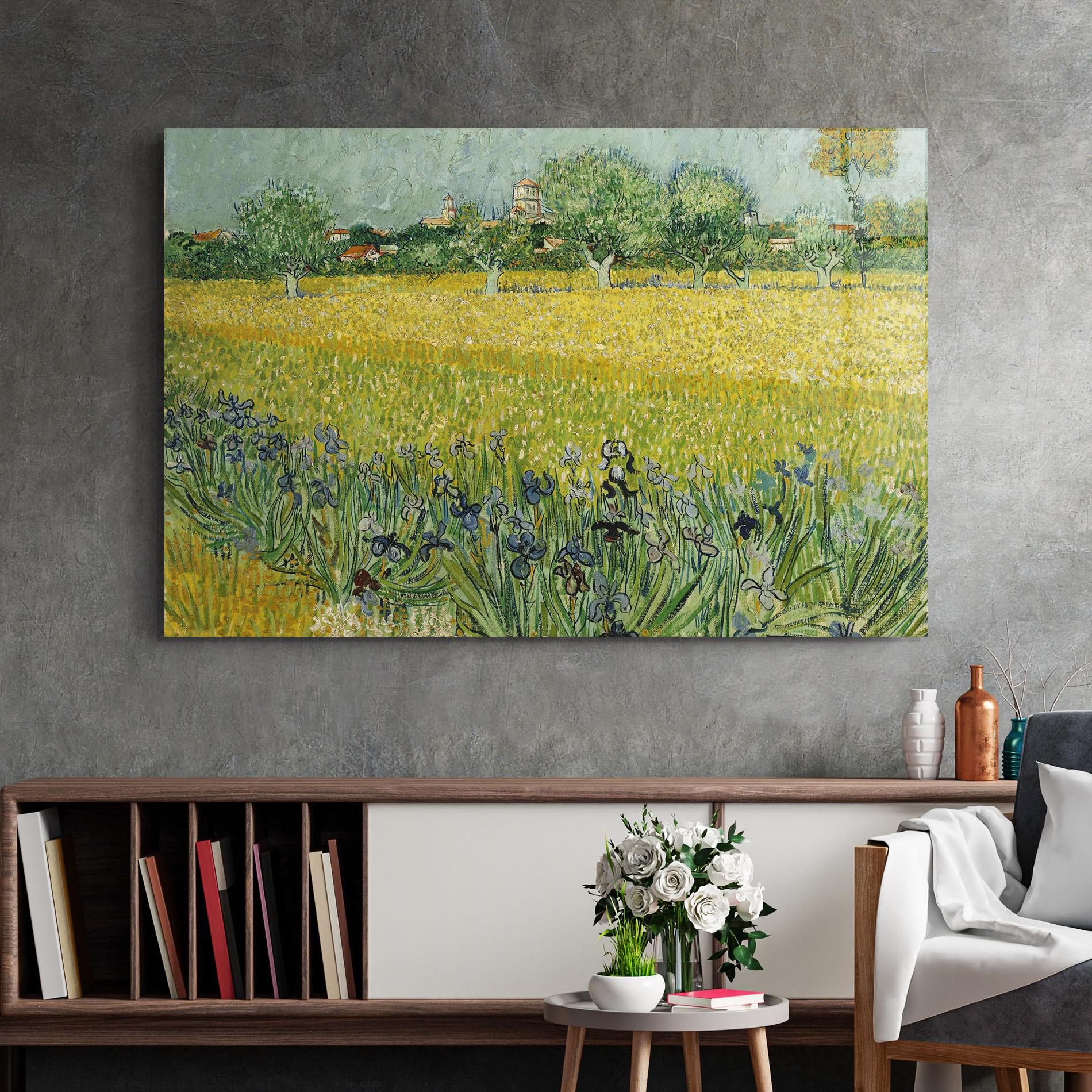 Tablou Sticla Veld Met Bloemen mockup 2