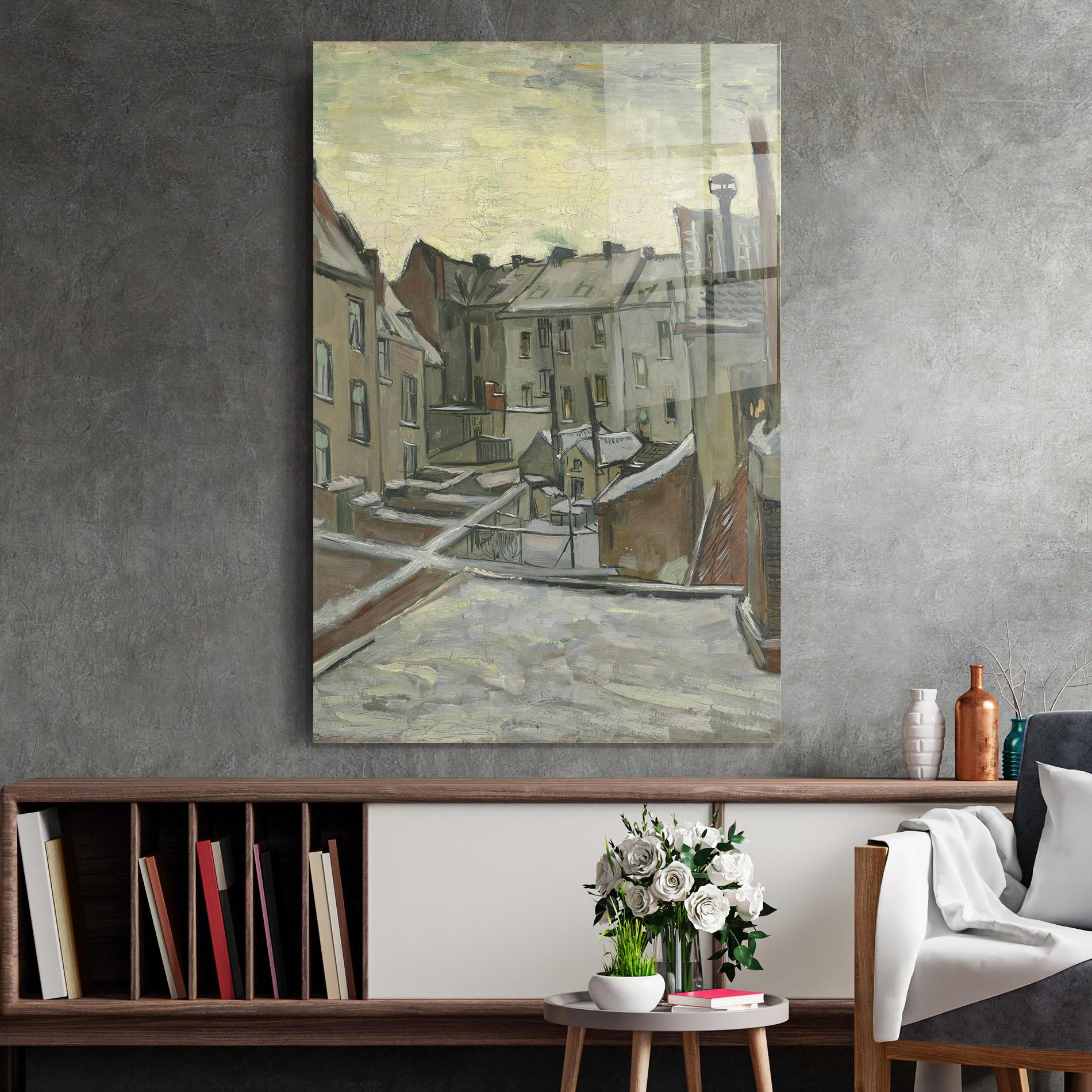 Tablou Sticla Achterkanten Van Huizen mockup 2