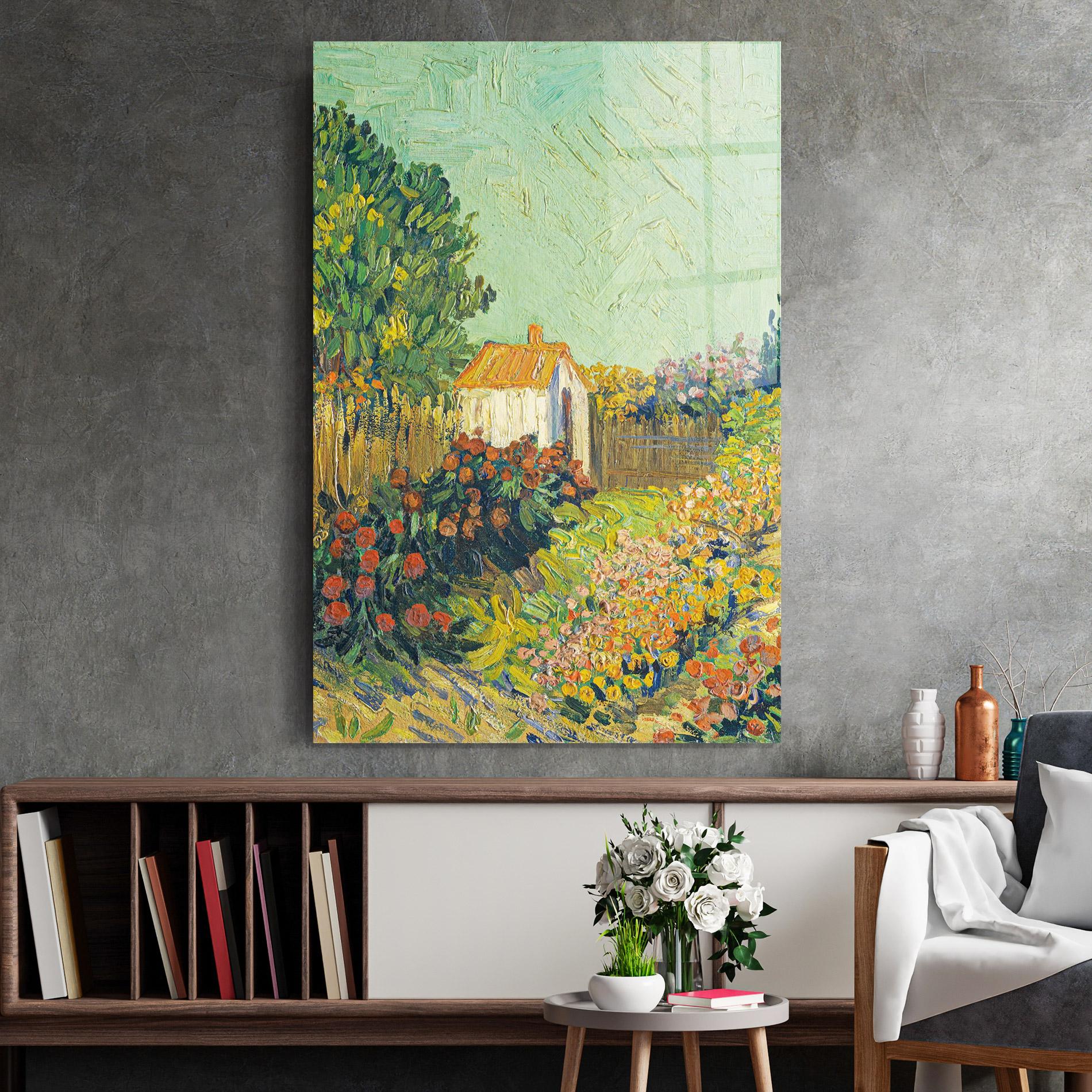 Tablou Sticla Gogh Landscape mockup 2