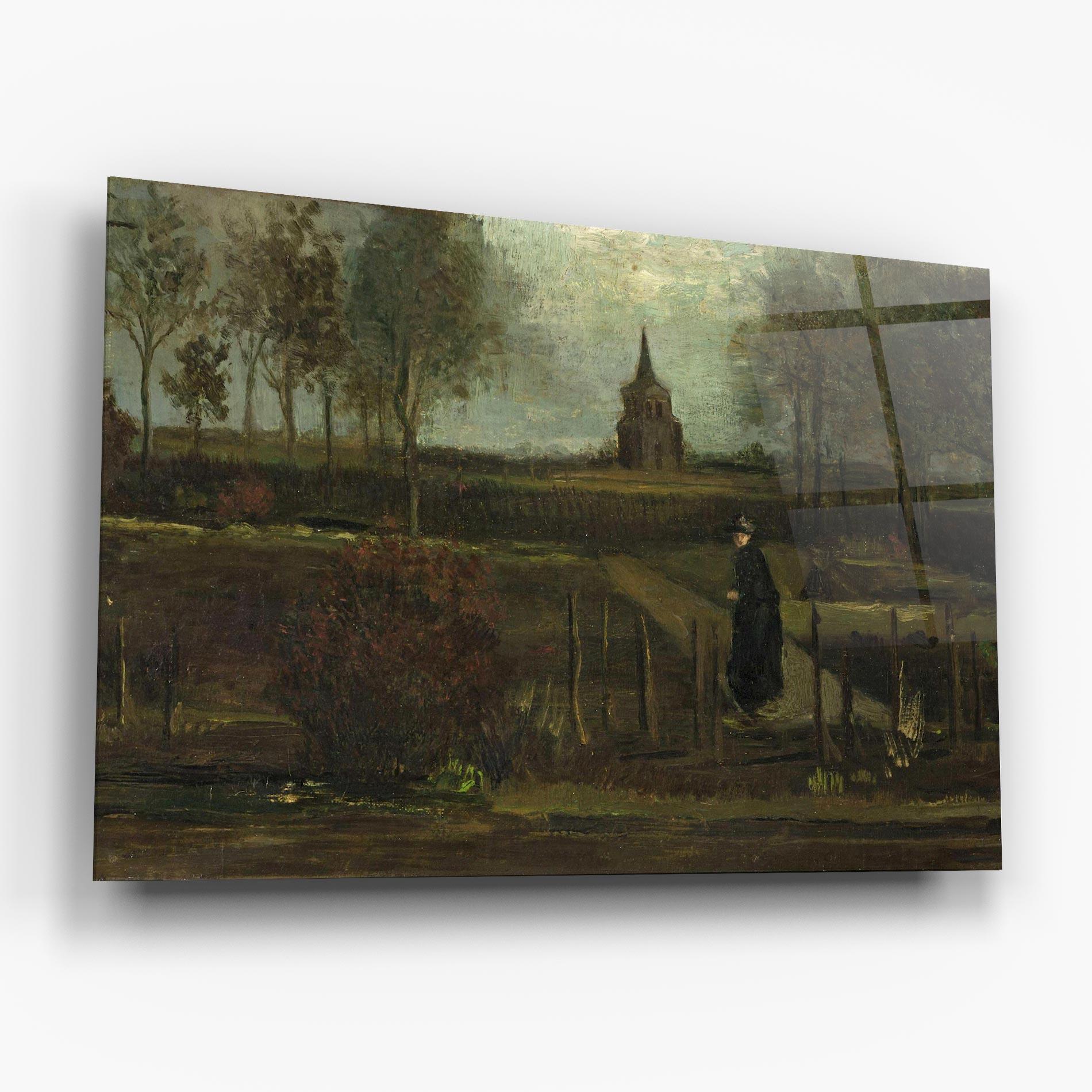 Tablou Sticla Garden At Nuenen mockup 6