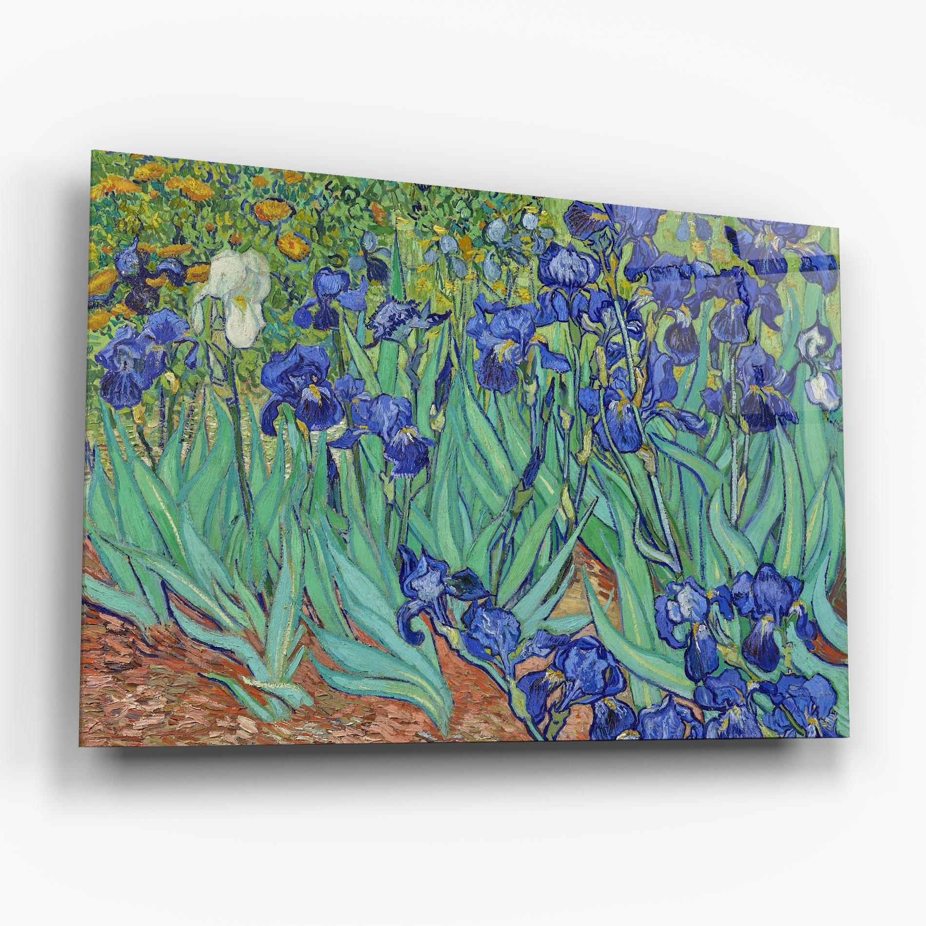 Tablou Sticla Irises Van Gogh mockup 6