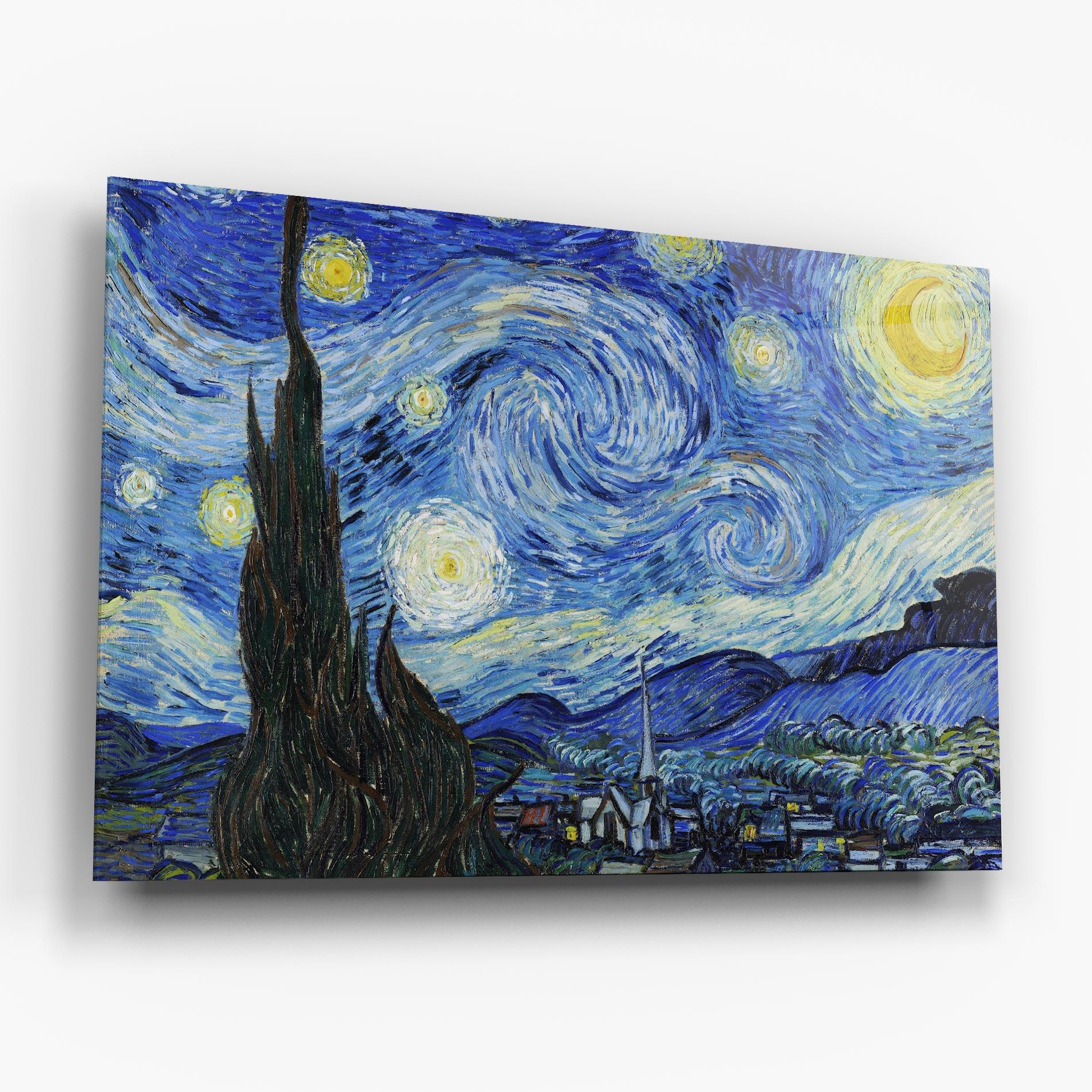 Tablou Sticla The Starry Night mockup 6