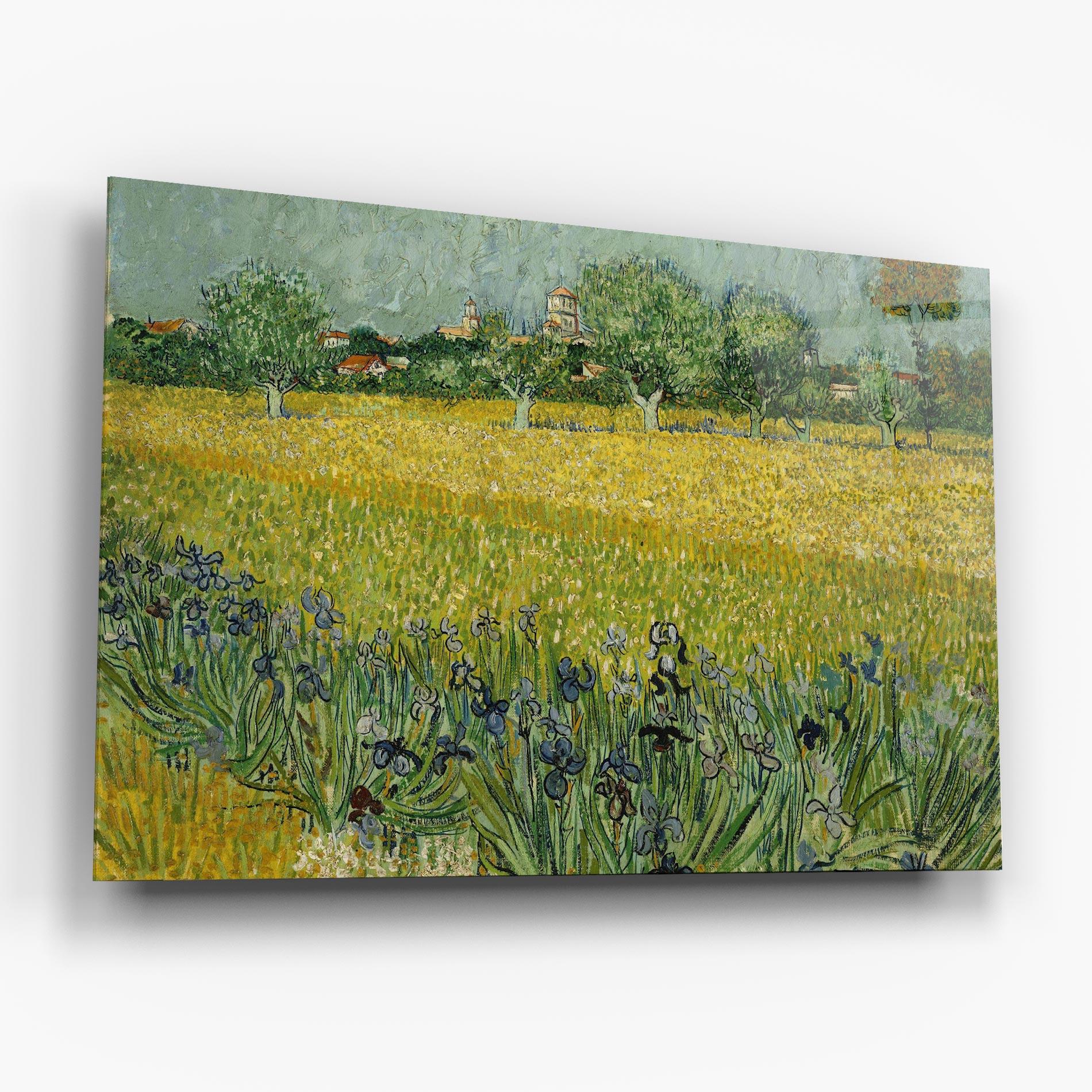 Tablou Sticla Veld Met Bloemen mockup 6