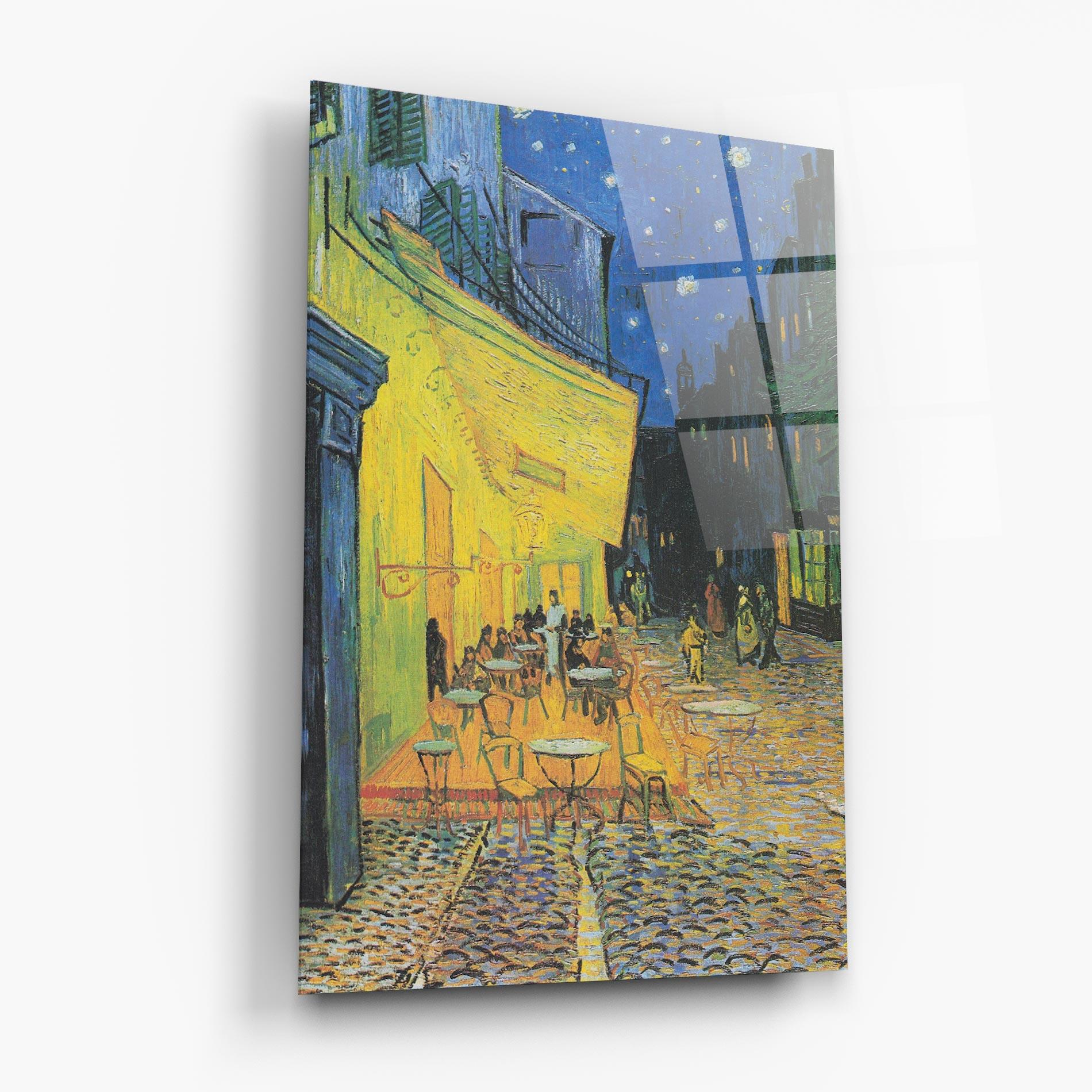 Tablou Sticla Cafe Terrace At Night mockup 6