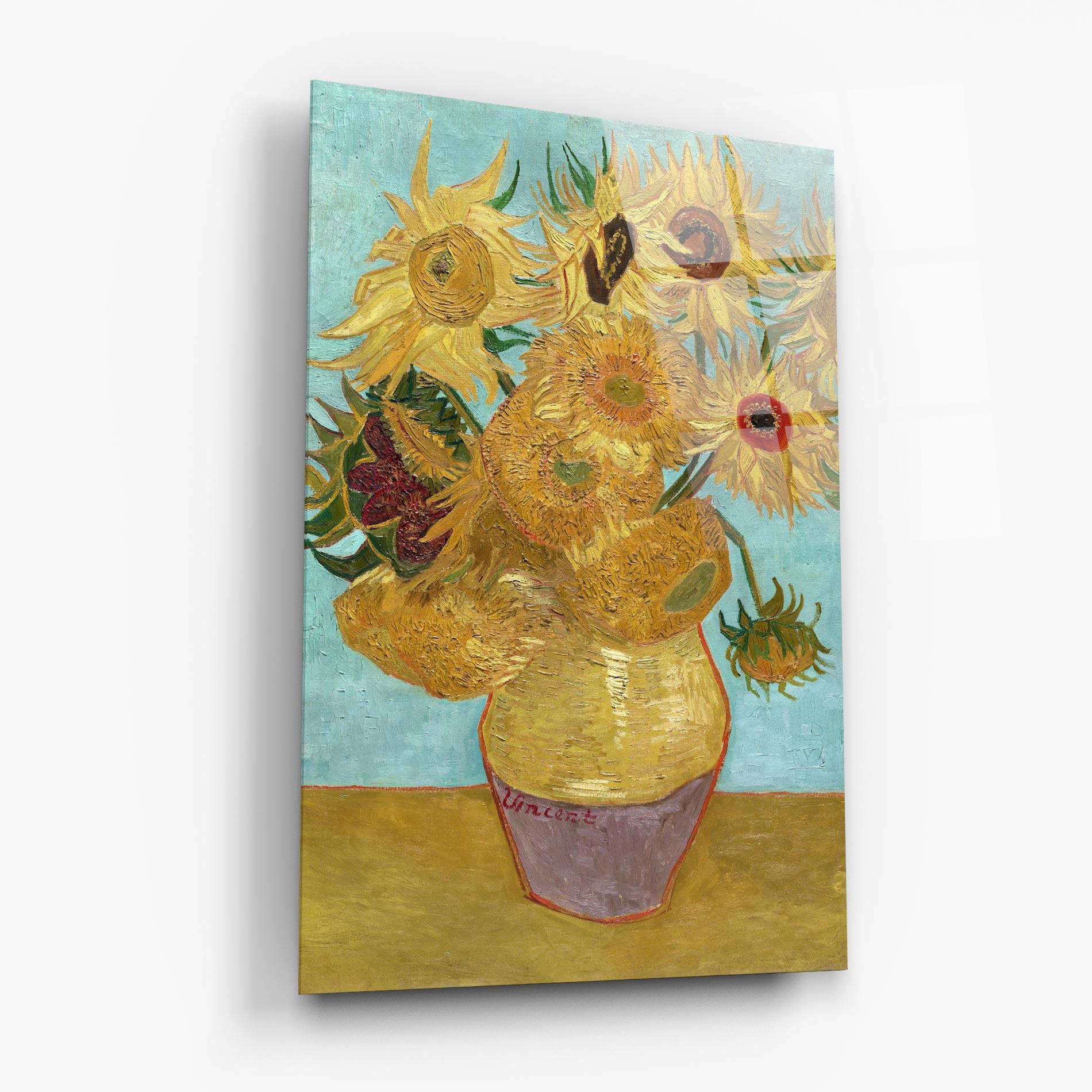 Tablou Sticla Twelve Sunflowers mockup 6