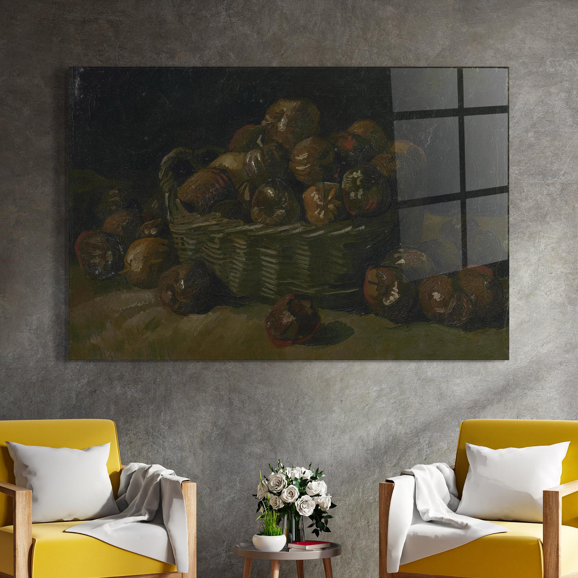 Tablou Sticla Mand Met Appels Art mockup 4