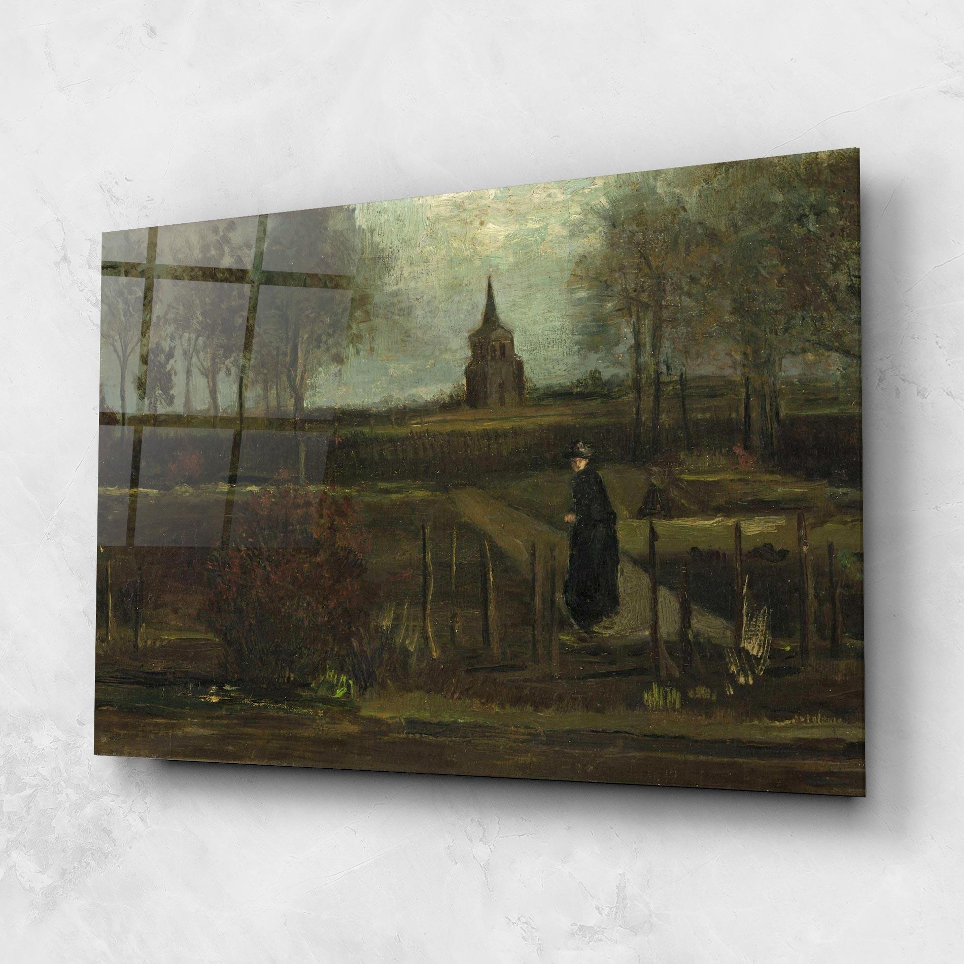 Tablou Sticla Garden At Nuenen mockup 1