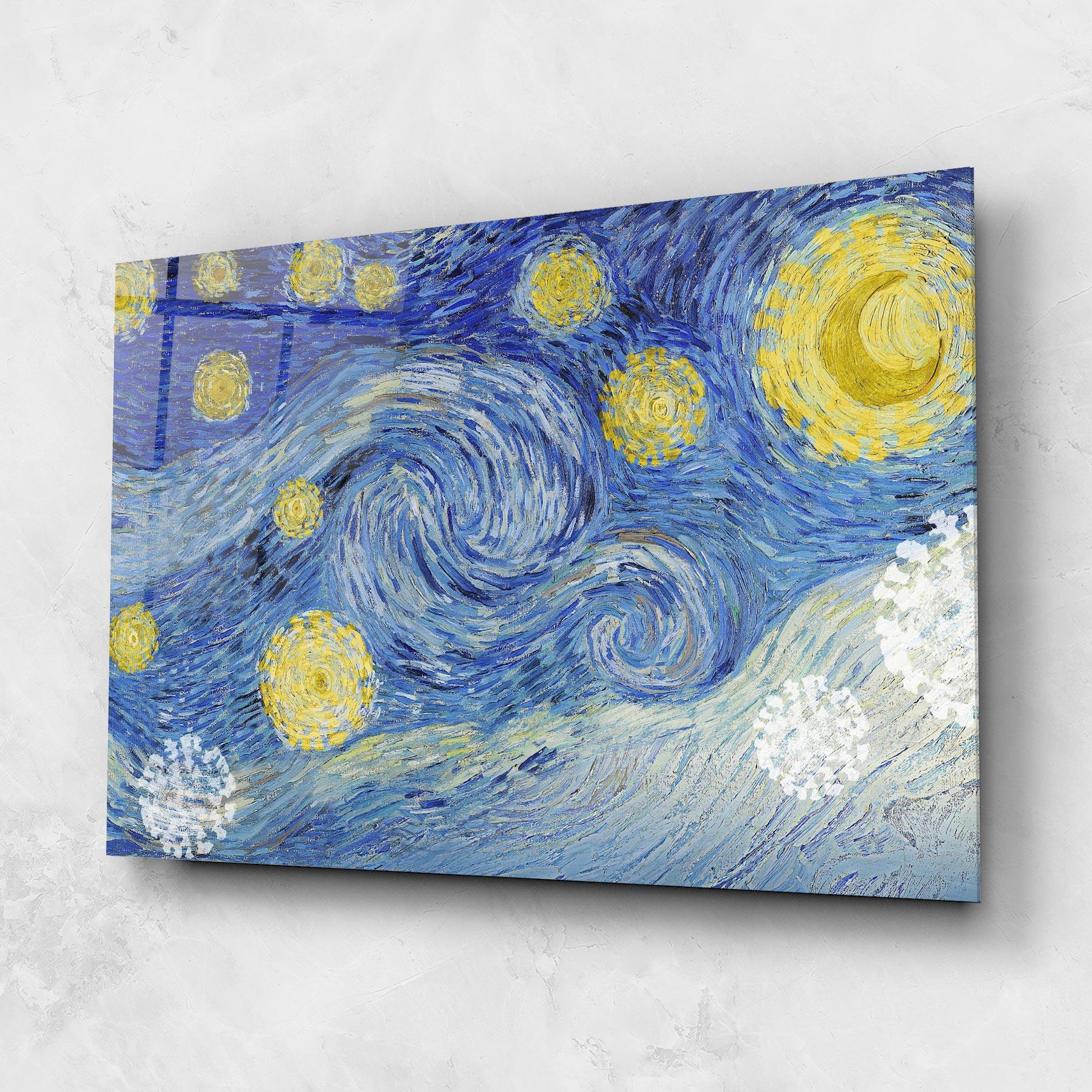 Tablou Sticla Van Gogh Starry Night mockup 1
