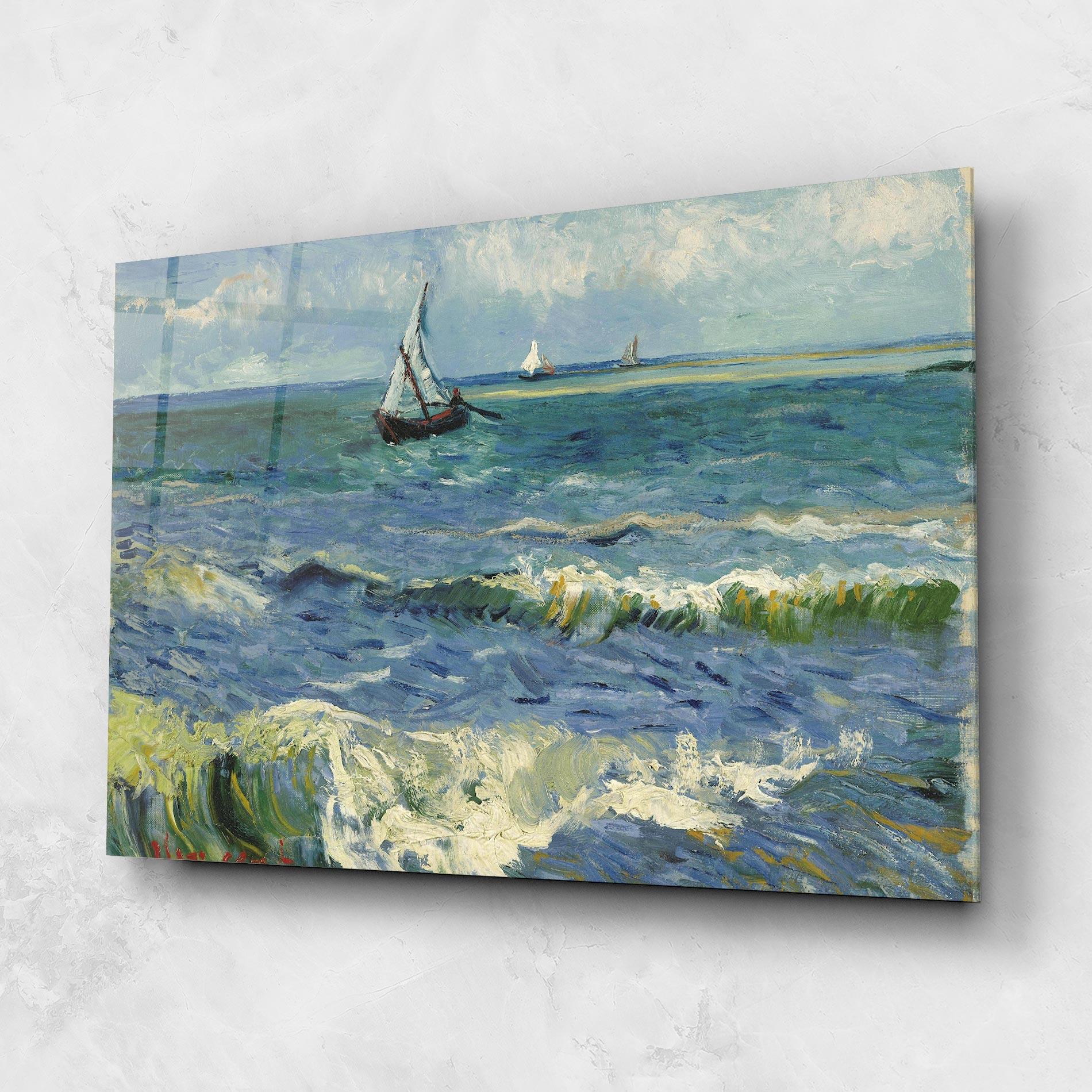 Tablou Sticla Zeegezicht Saintes Maries mockup 1