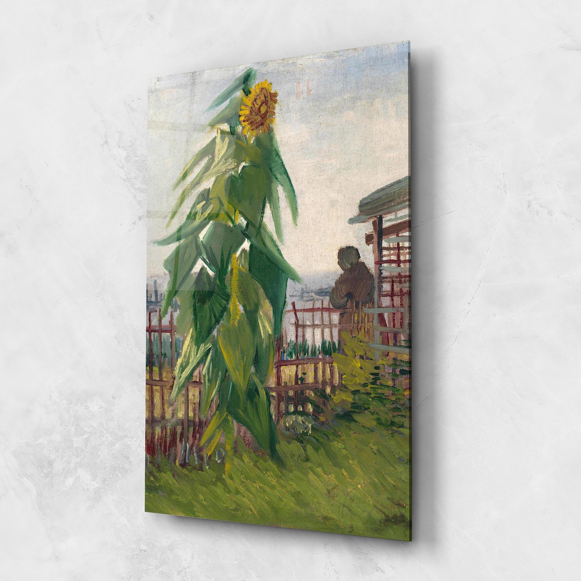 Tablou Sticla Allotment With Sunflower mockup 1