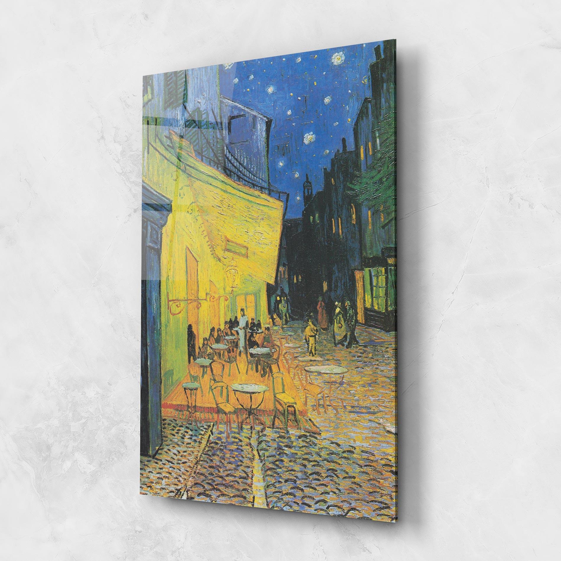 Tablou Sticla Cafe Terrace At Night mockup 1