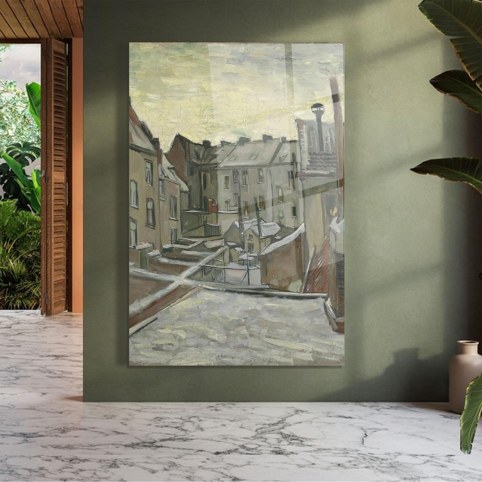 Tablou Sticla Achterkanten Van Huizen mockup 7