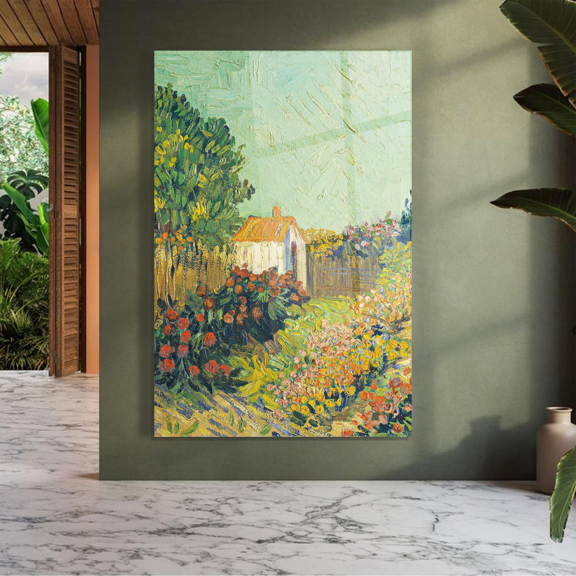 Tablou Sticla Gogh Landscape mockup 7