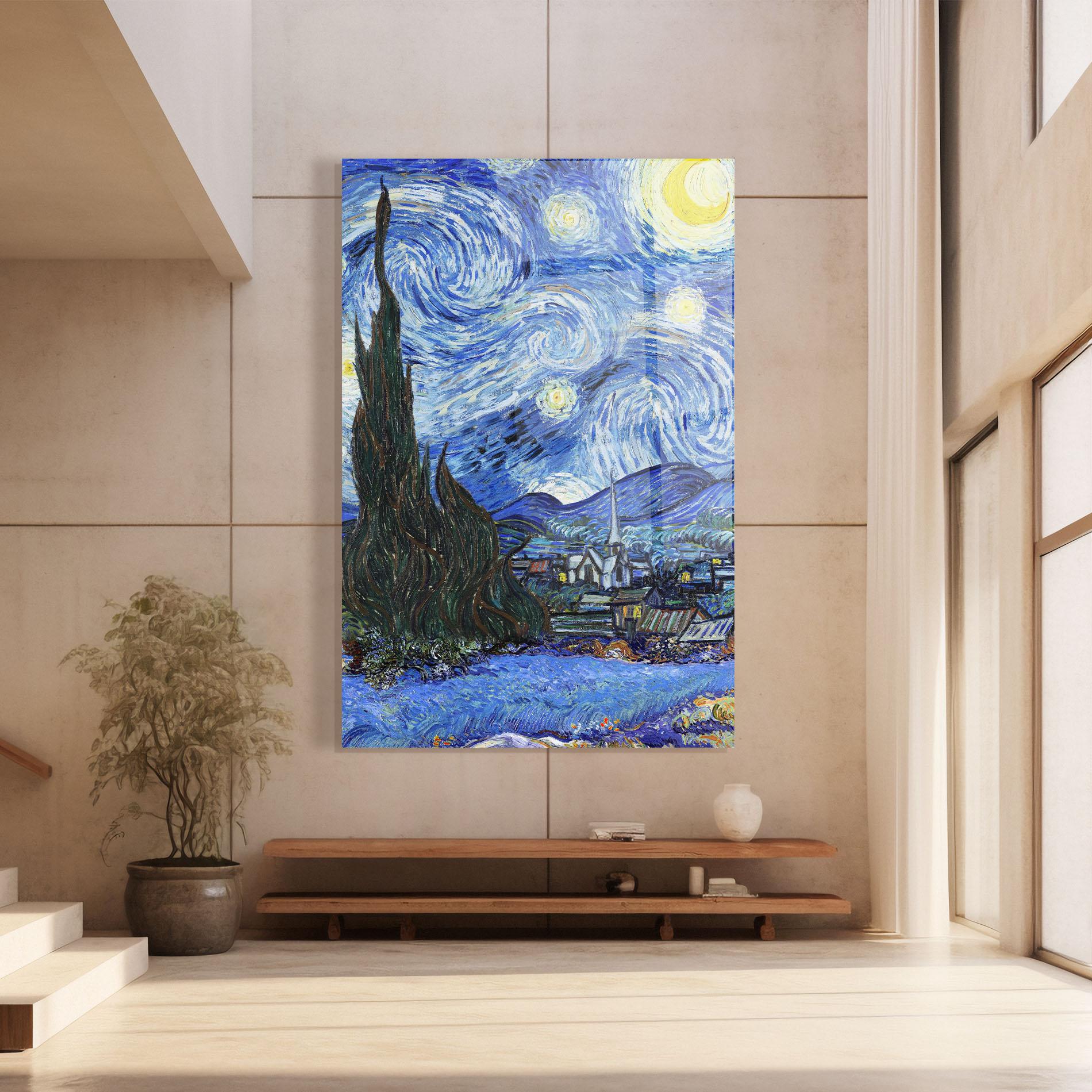 Tablou Sticla Starry Night Art mockup 8