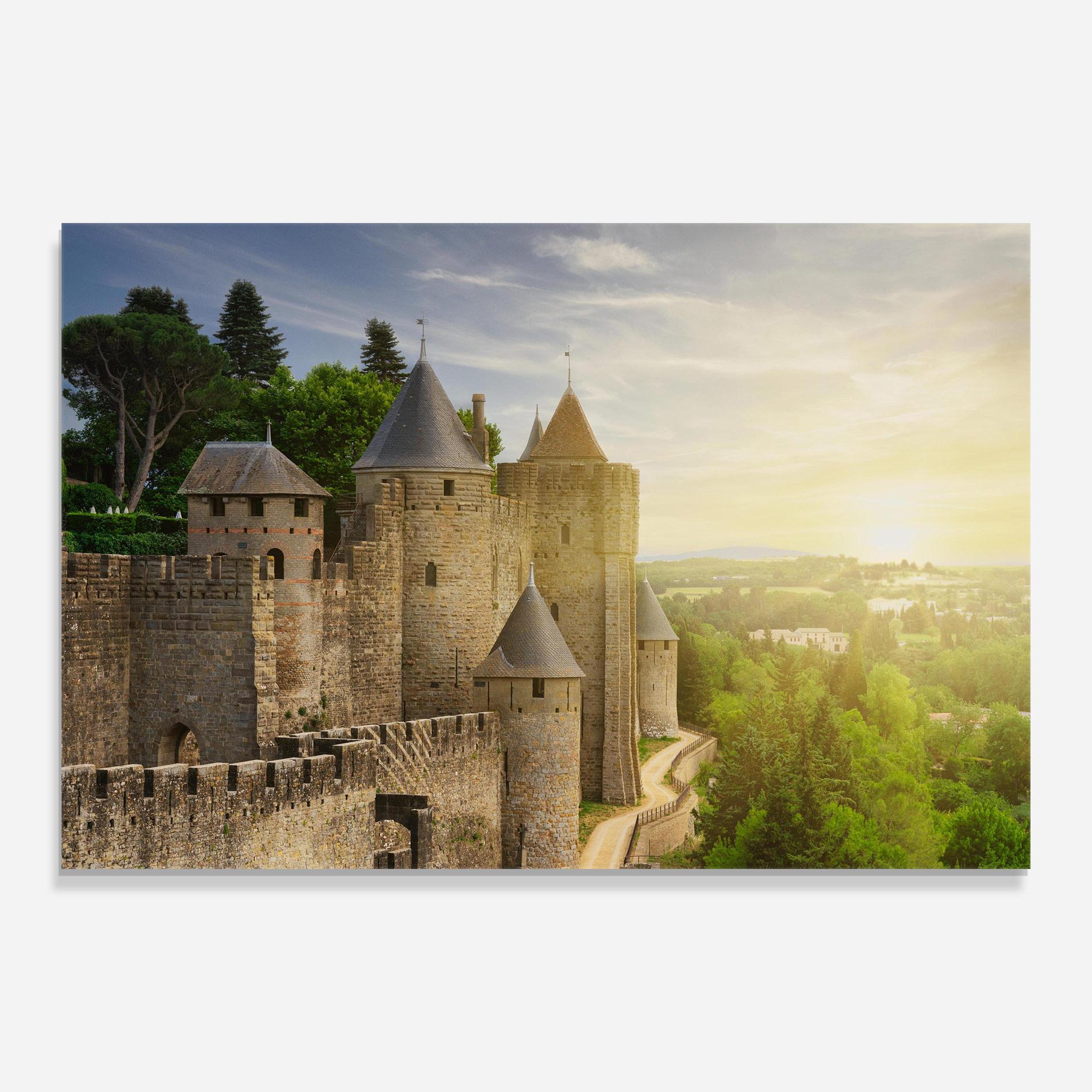 Tablou Sticla Carcassonne France mockup 0