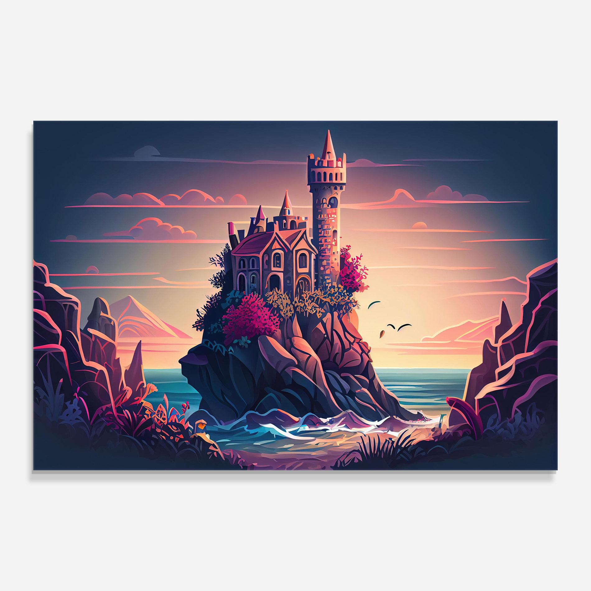 Tablou Sticla Cliff Castle mockup 0
