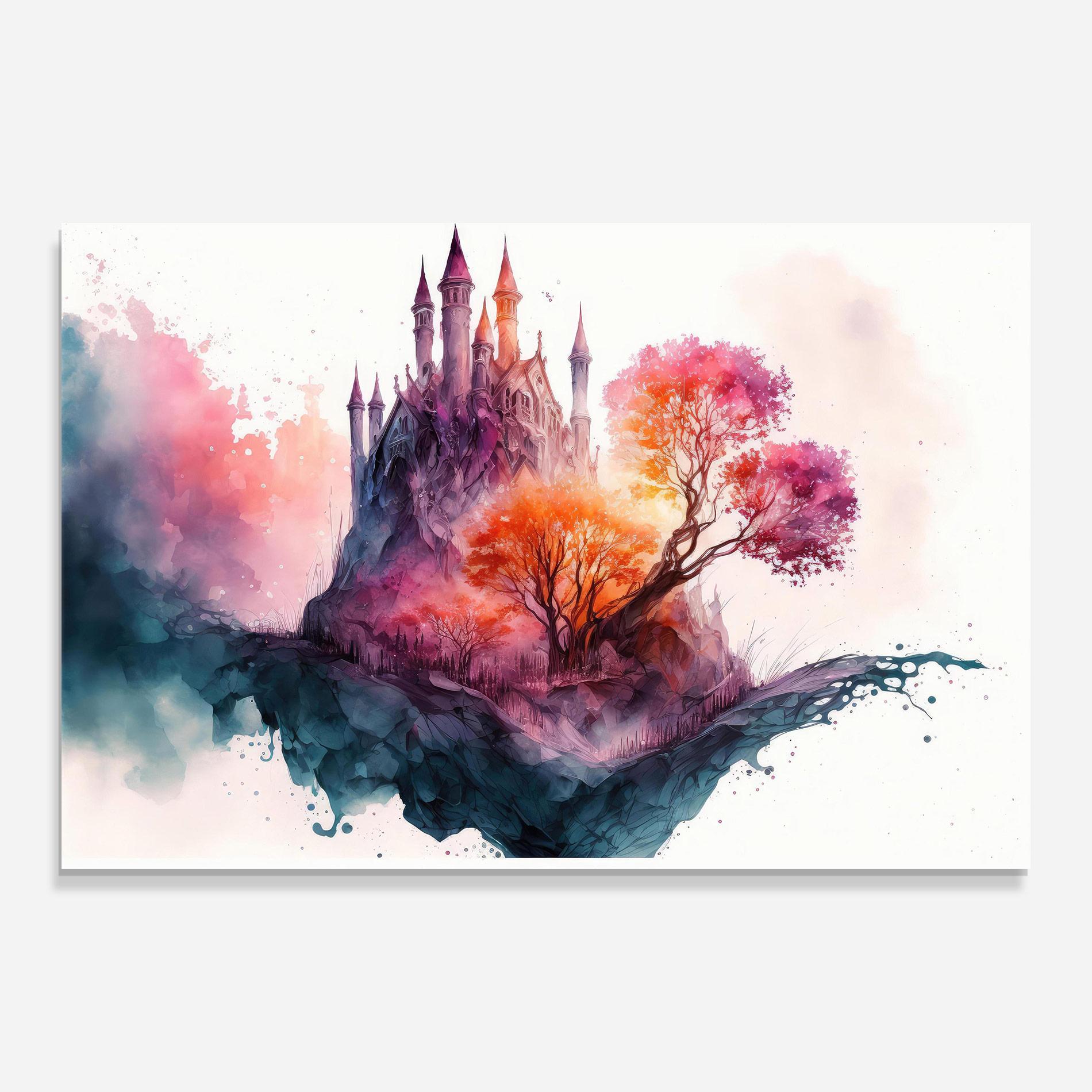 Tablou Sticla Colorful Castle mockup 0