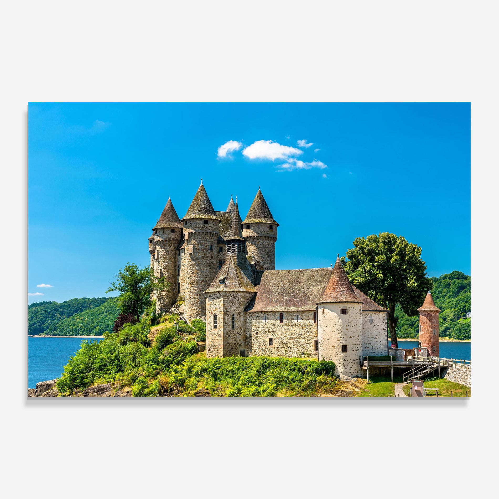 Tablou Sticla Medieval Castle France mockup 0