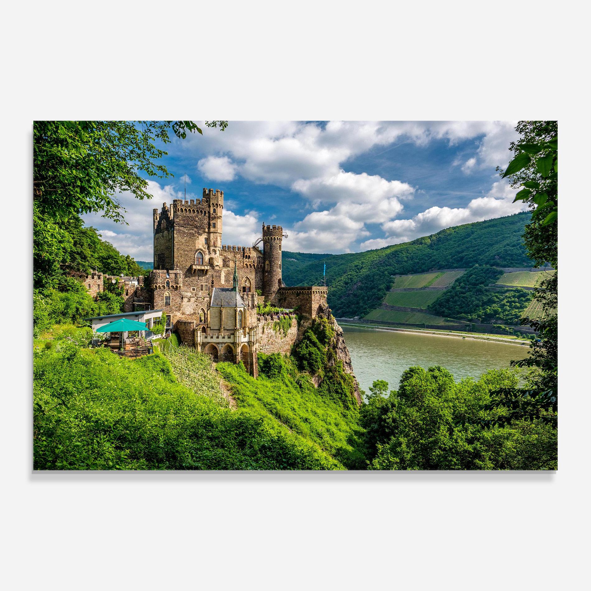 Tablou Sticla Rheinstein Castle Germany mockup 0