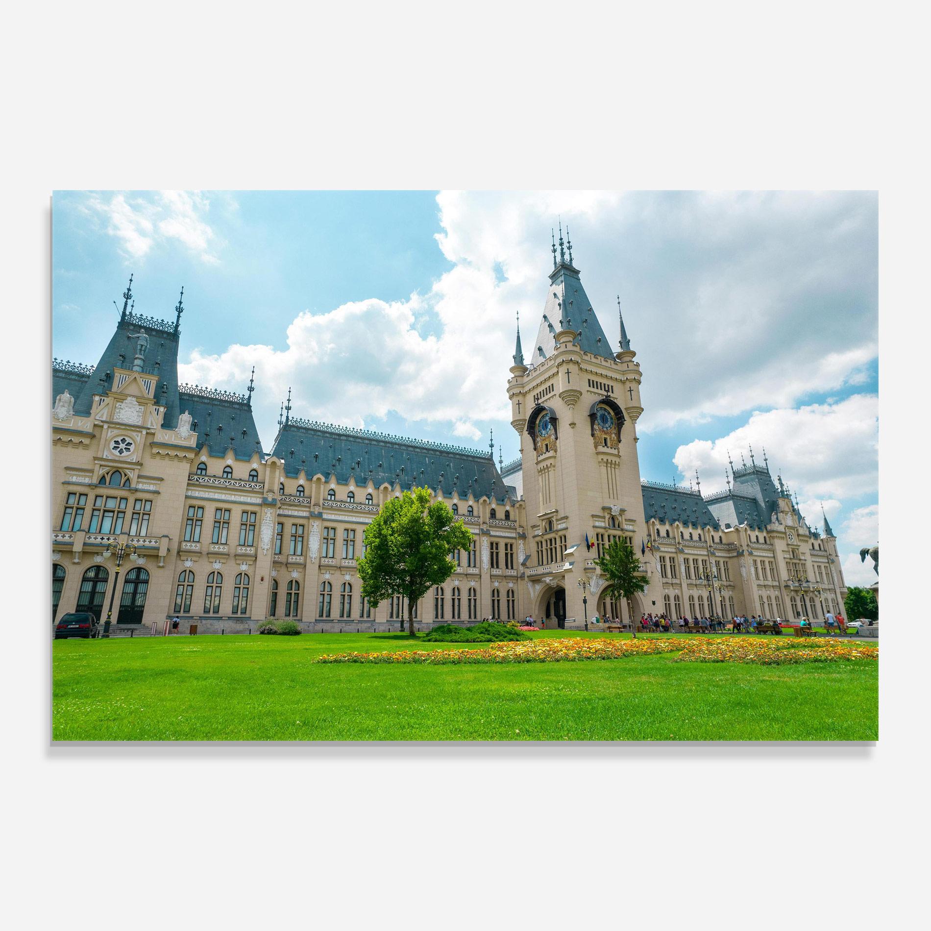 Tablou Sticla View Palace Culture Iasi mockup 0