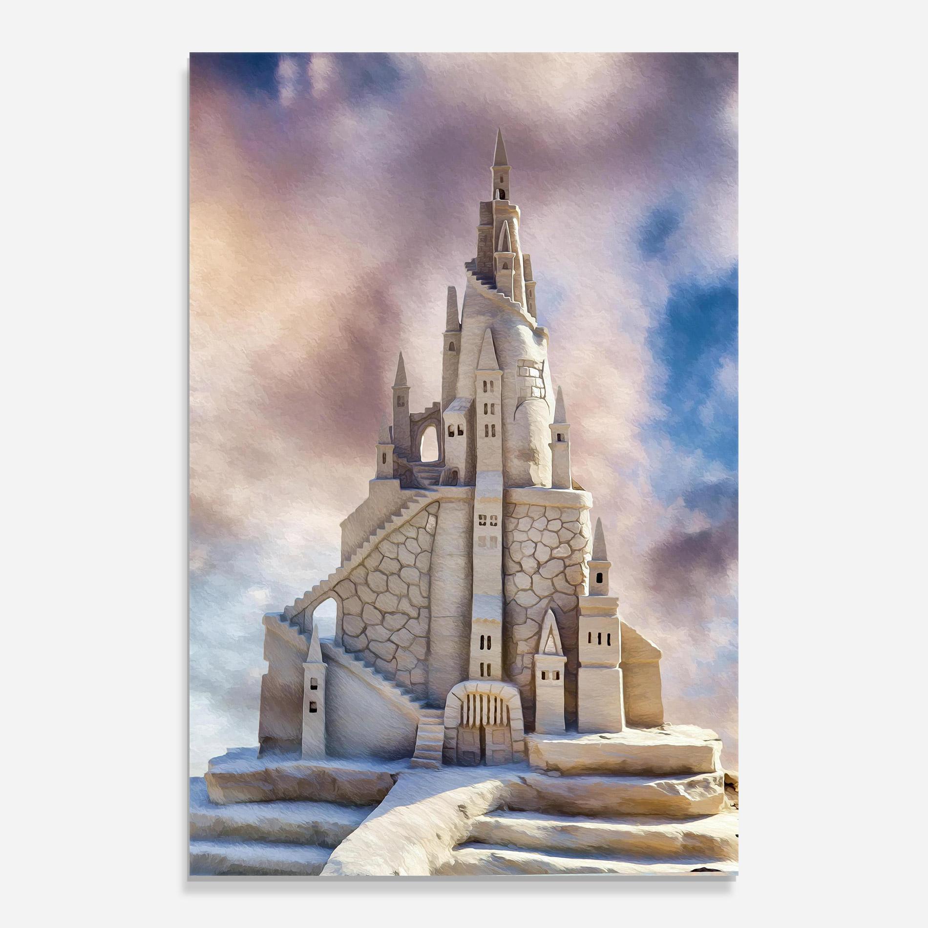 Tablou Sticla Cream Castle mockup 0