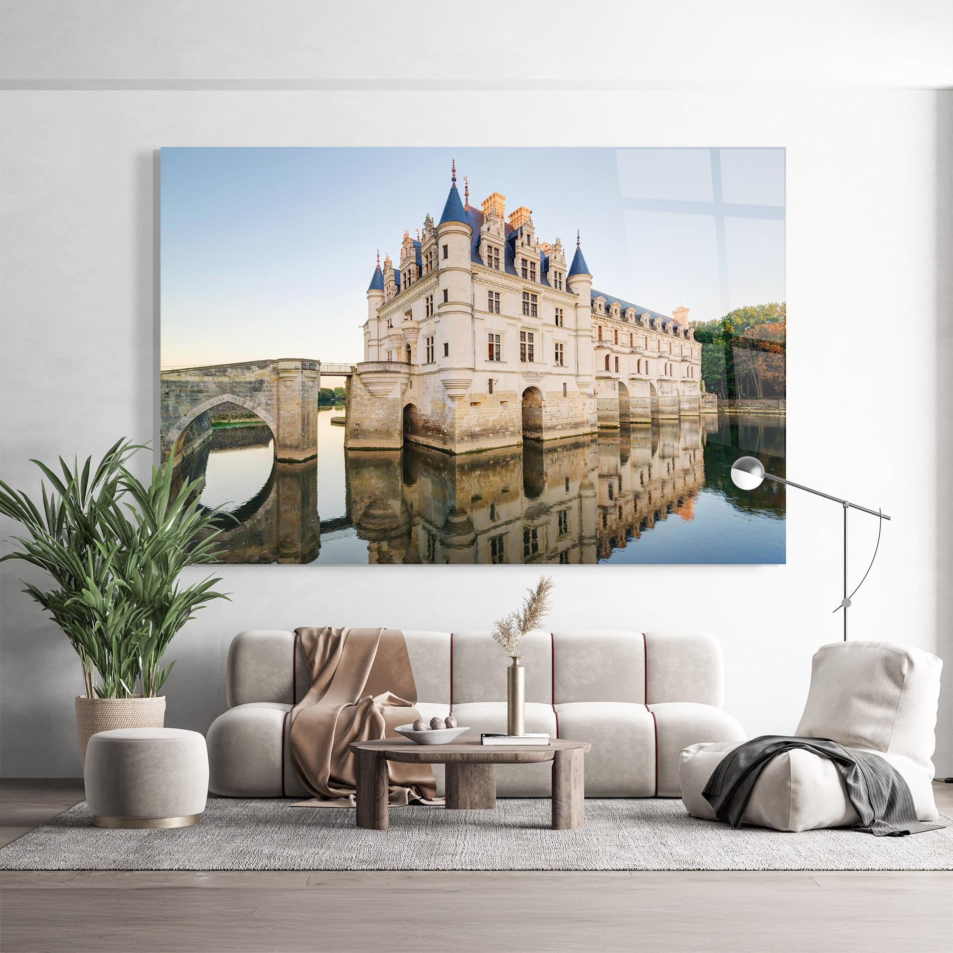 Tablou Sticla Chateau France mockup 9