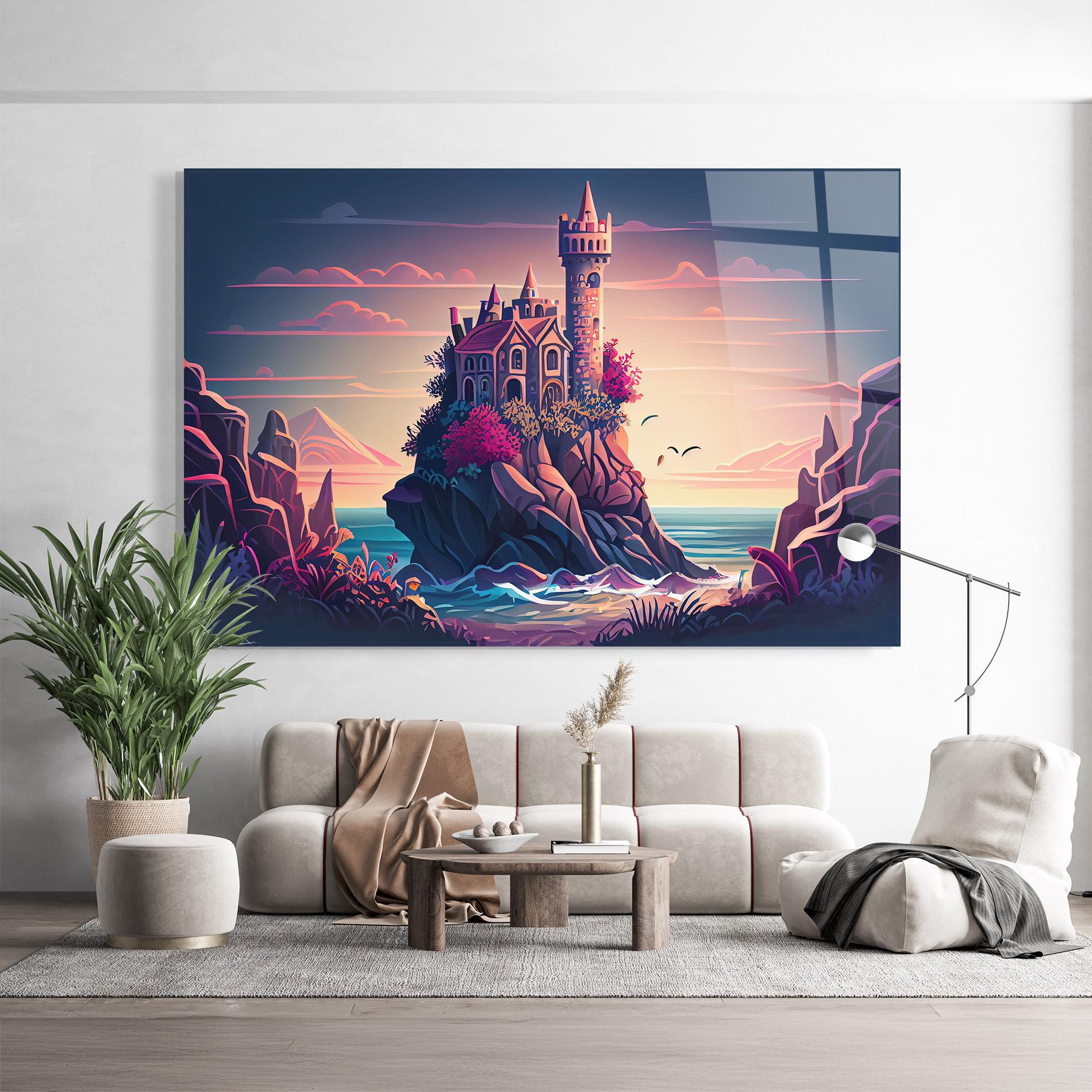 Tablou Sticla Cliff Castle mockup 9