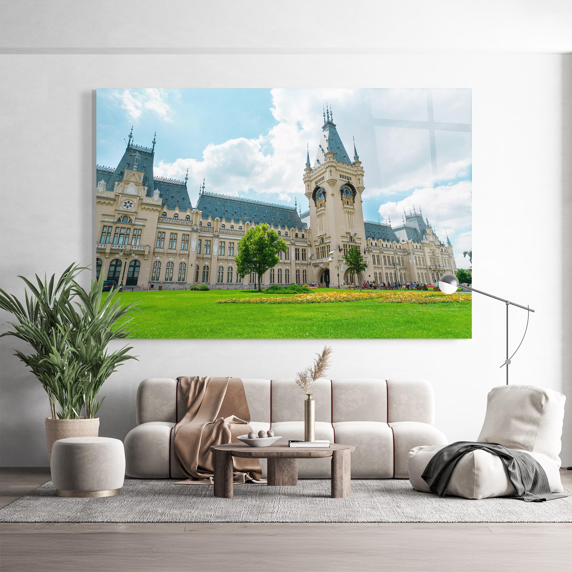 Tablou Sticla View Palace Culture Iasi mockup 9