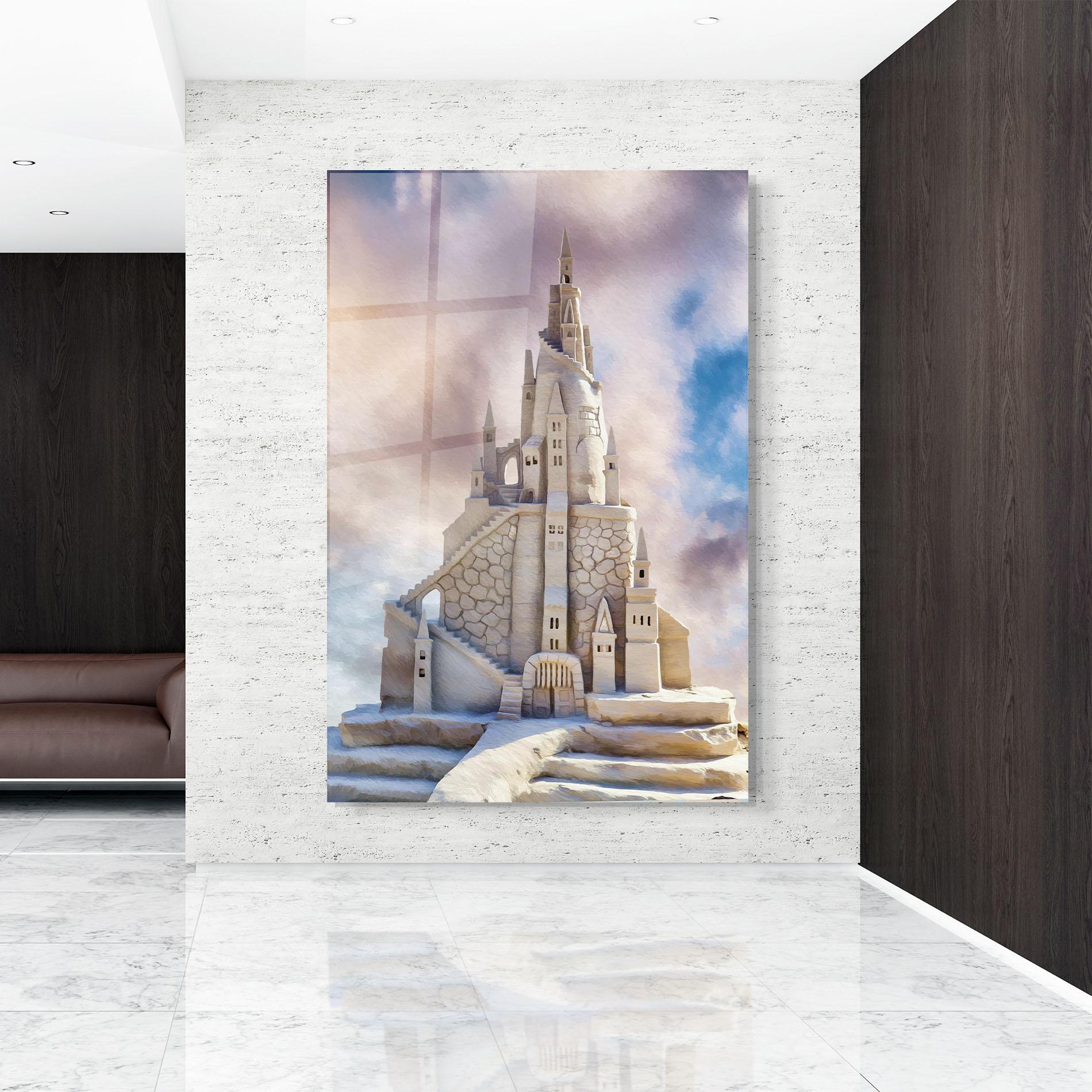 Tablou Sticla Cream Castle mockup 9