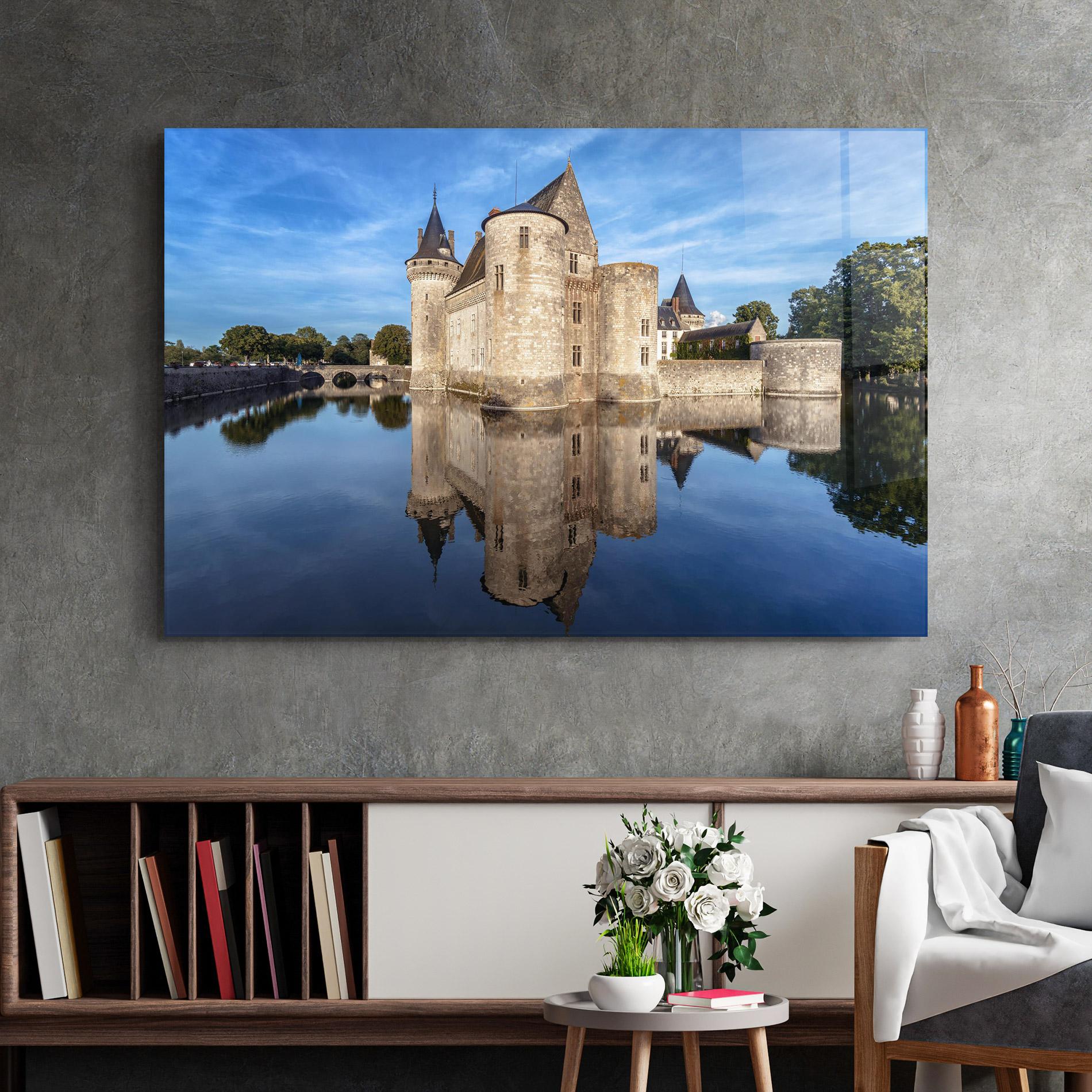 Tablou Sticla Castle Chateau De Sullysurloire mockup 2