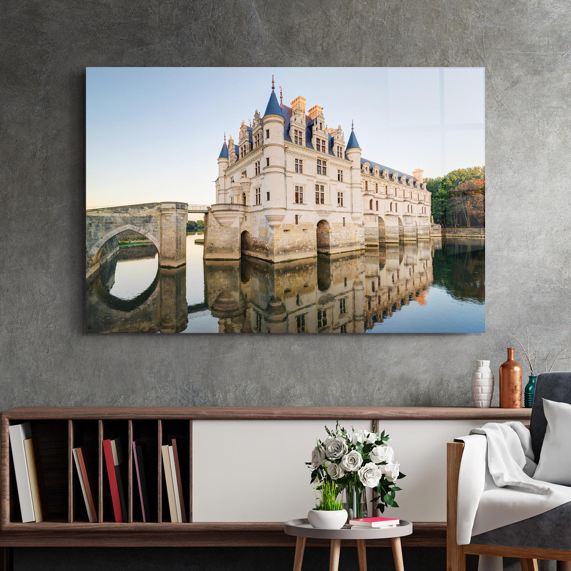 Tablou Sticla Chateau France mockup 2