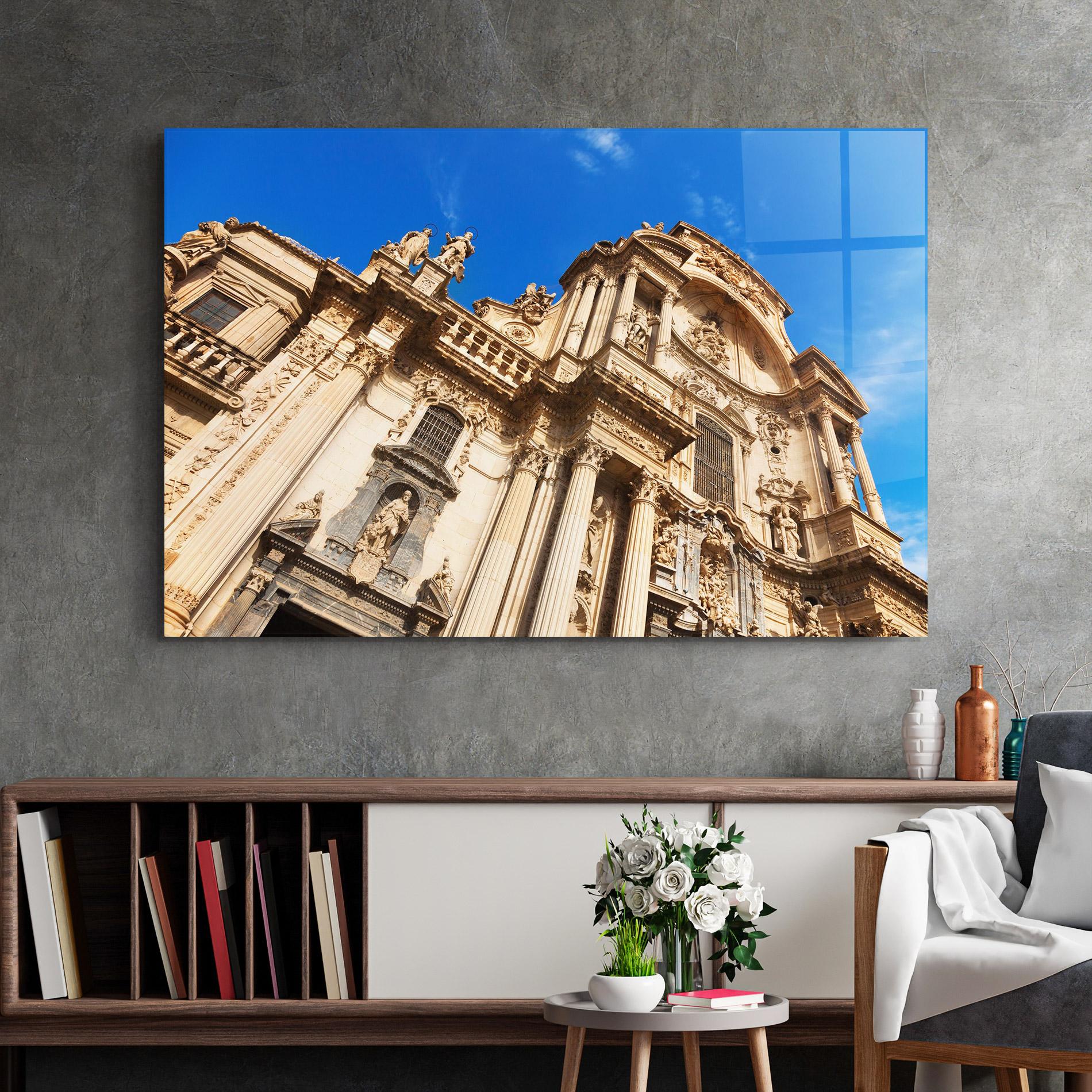 Tablou Sticla Church Saint Mary mockup 2