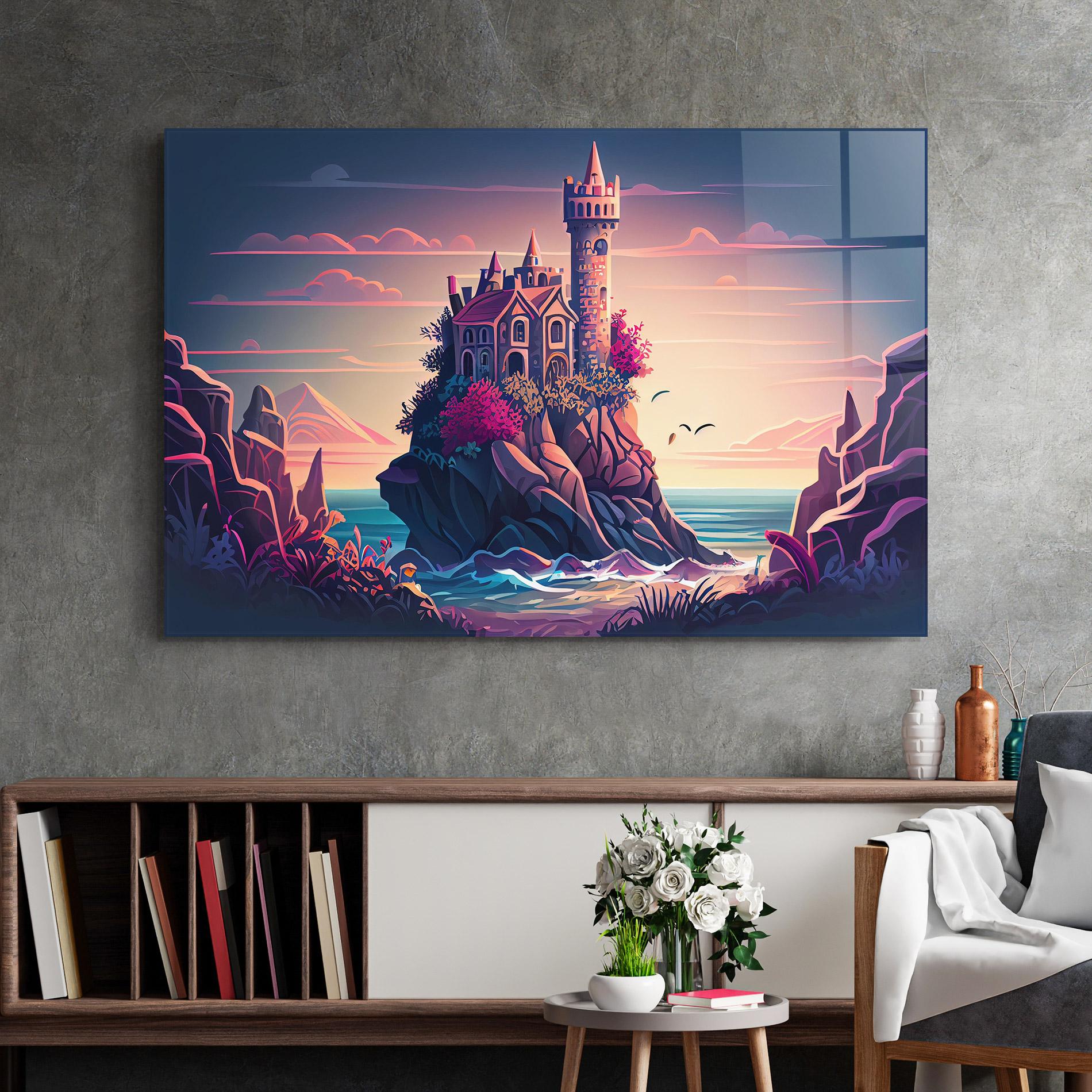 Tablou Sticla Cliff Castle mockup 2