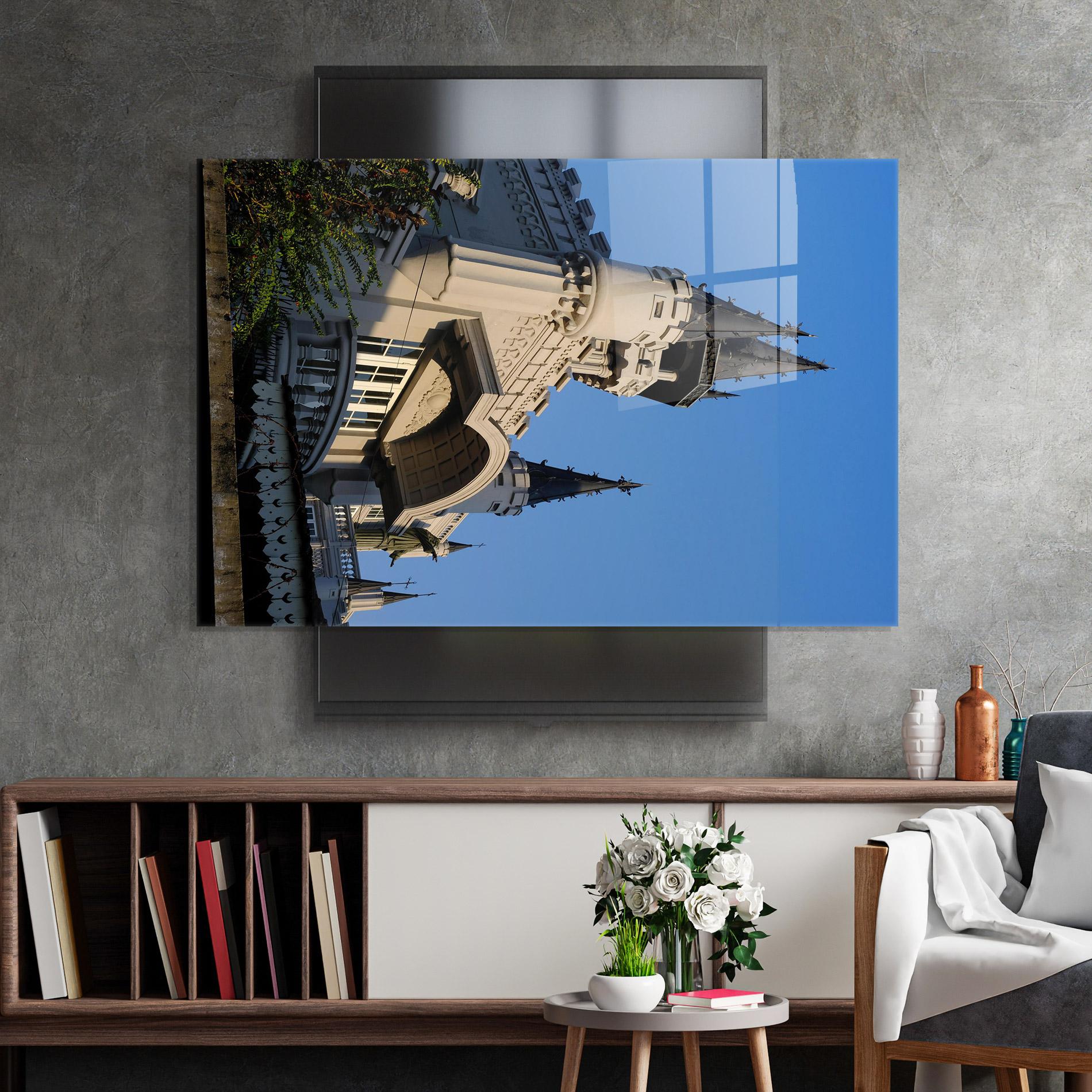 Tablou Sticla Castle Blue mockup 2