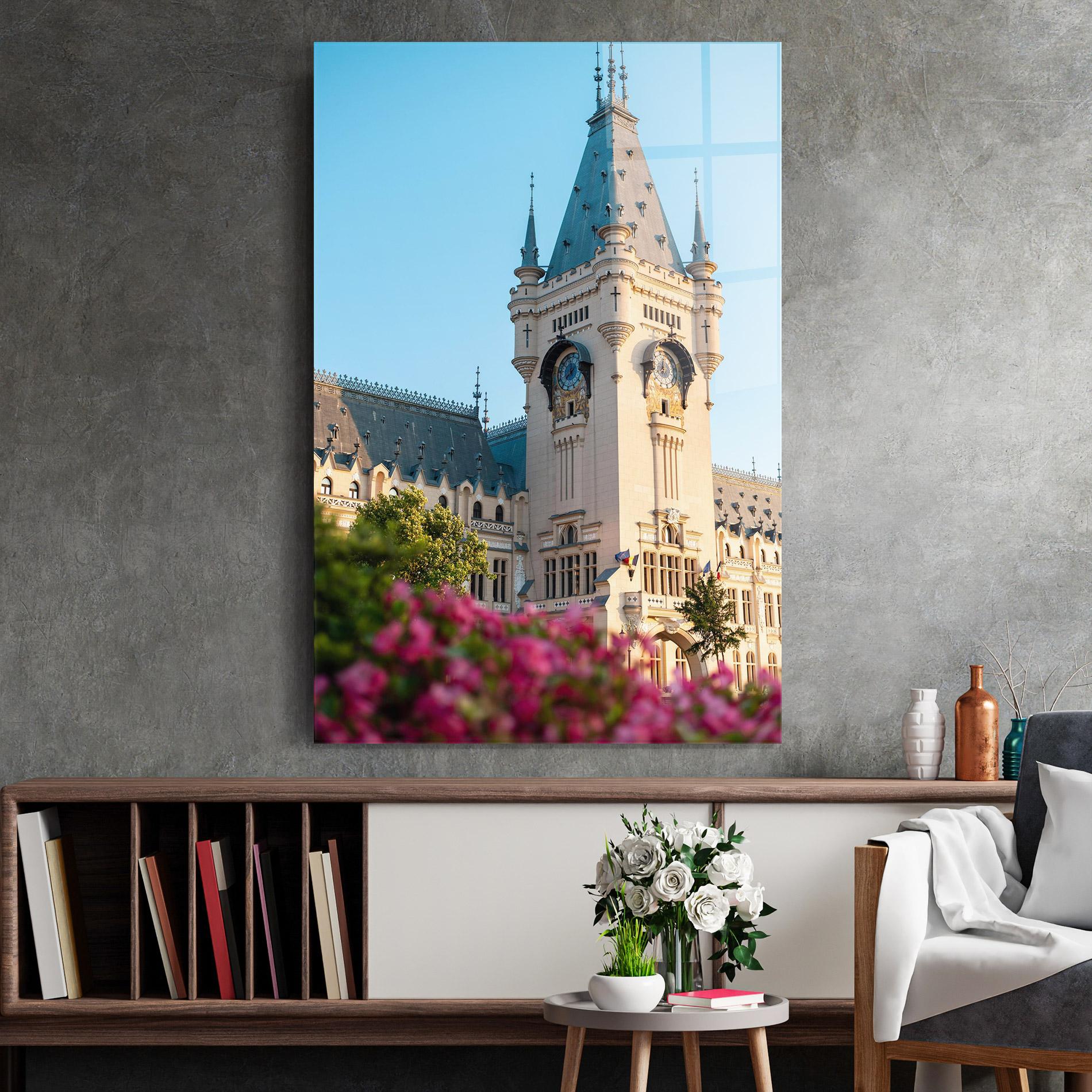 Tablou Sticla Palace Culture Iasi mockup 2