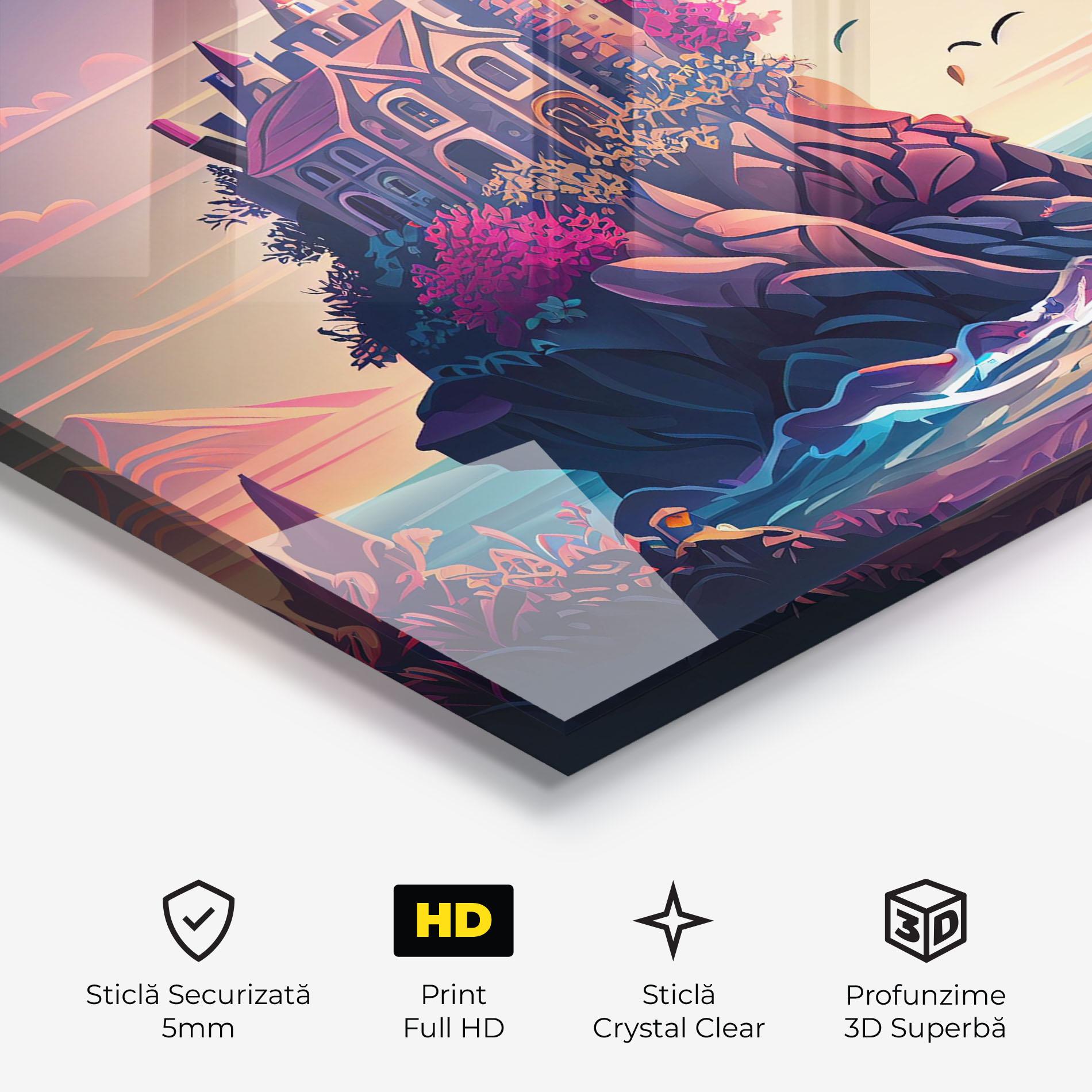 Tablou Sticla Cliff Castle mockup 3