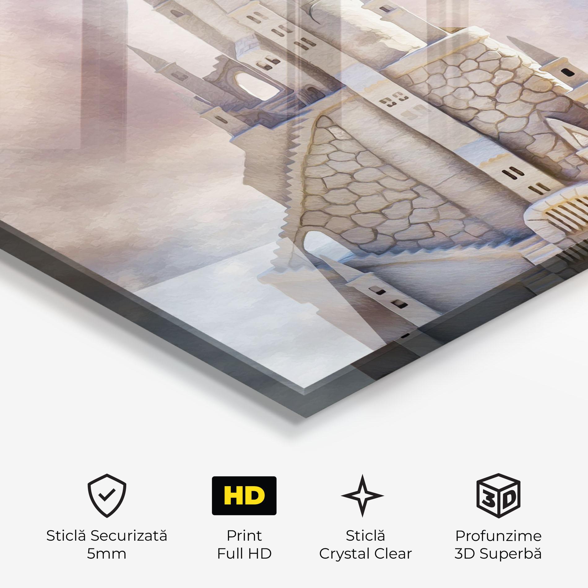 Tablou Sticla Cream Castle mockup 3